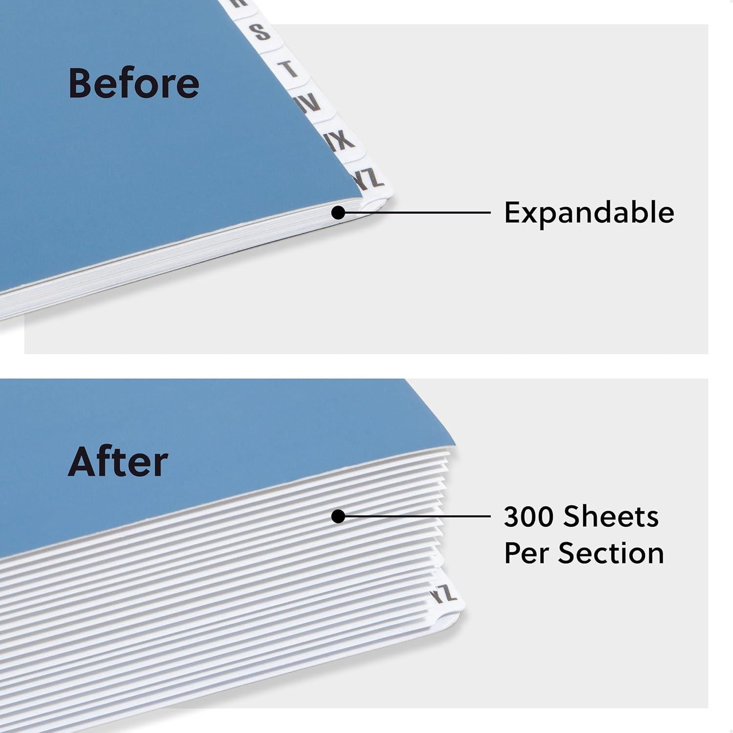 Organizador de Escritorio Expandible Smead A-Z 20 Divisores Azul