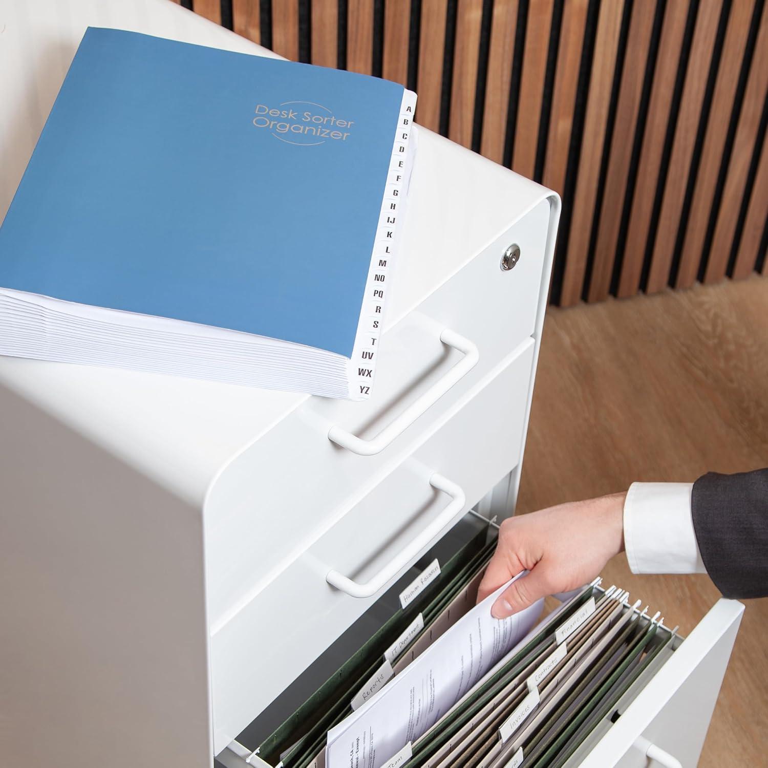 Organizador de Escritorio Expandible Smead A-Z 20 Divisores Azul