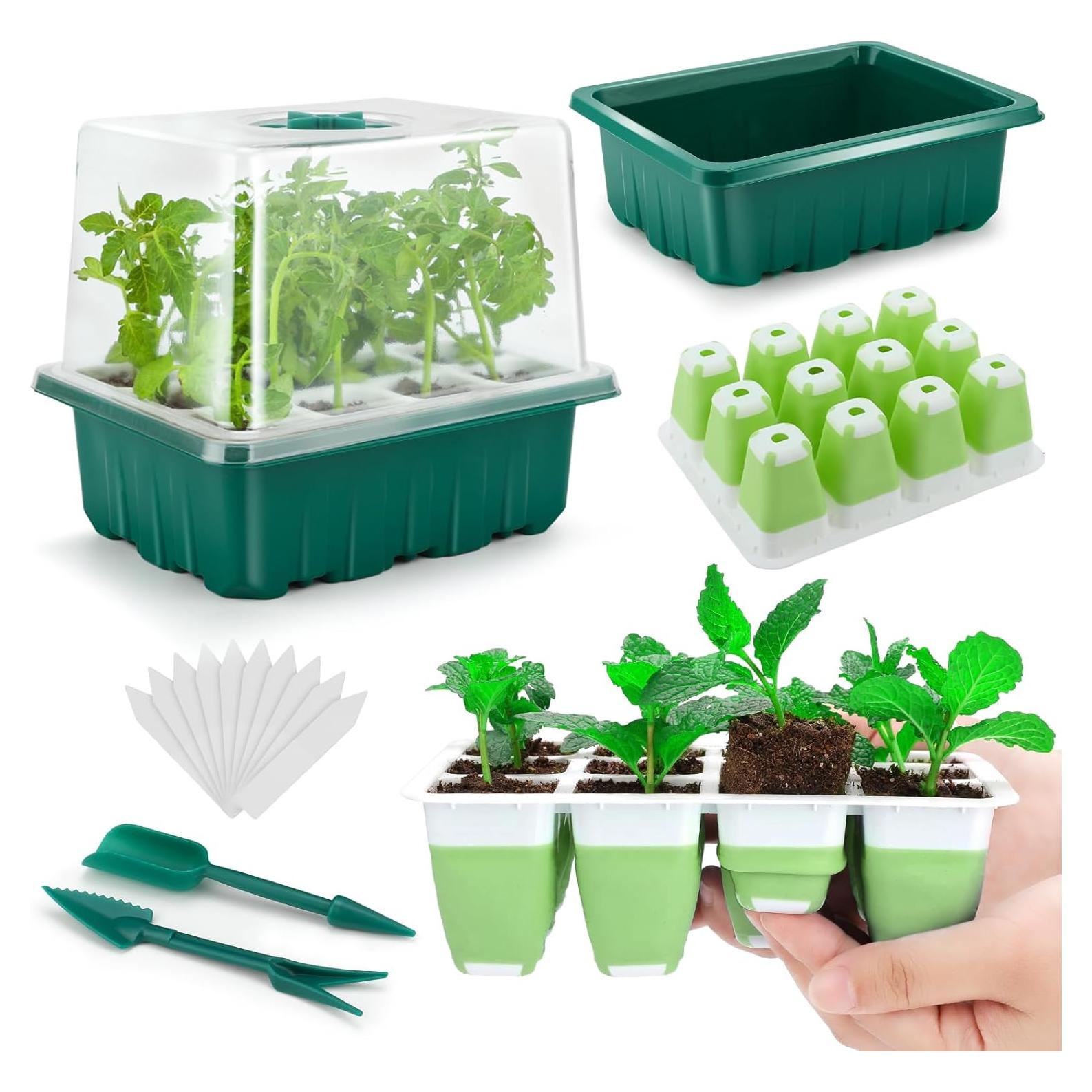 Bandeja para Iniciar Semillas Ryscam 24 Celdas Verde Reutilizable