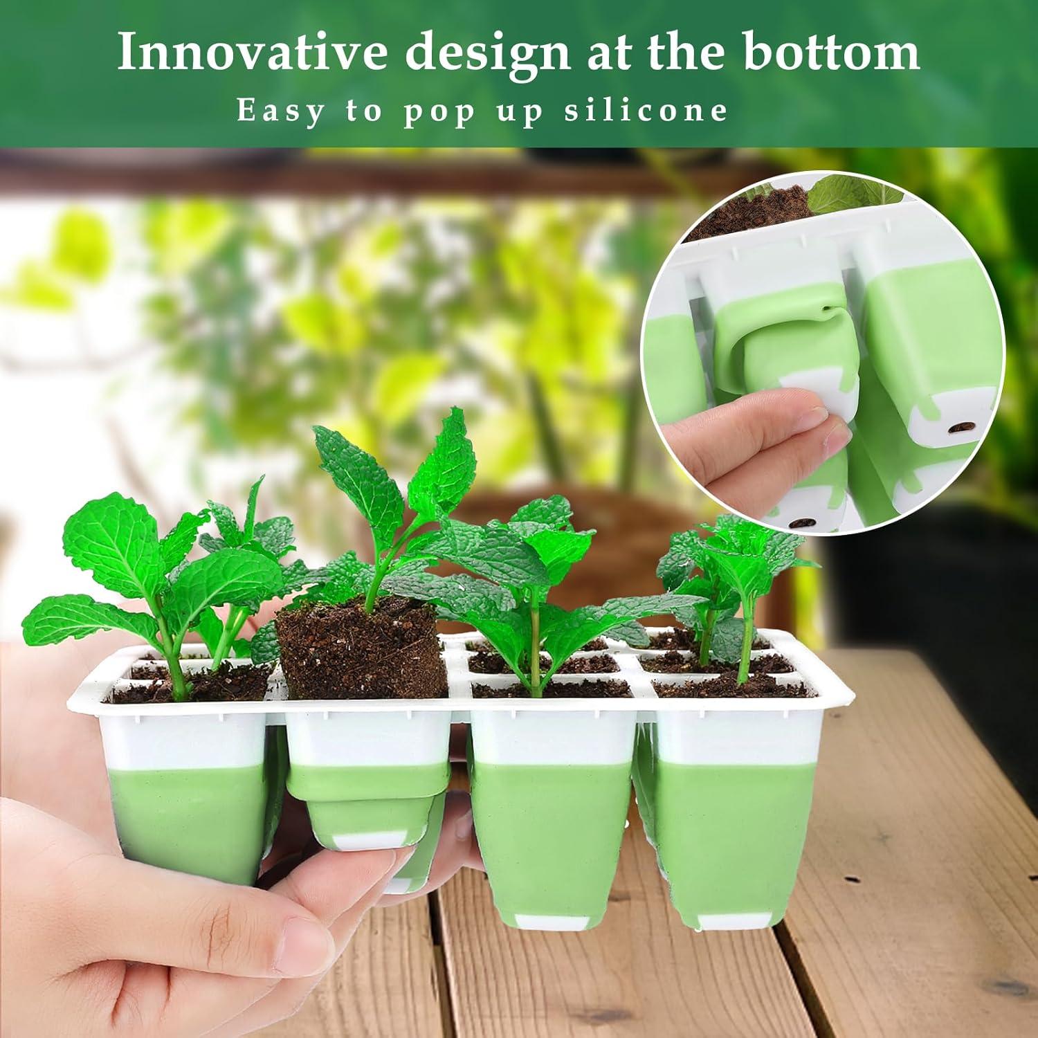 Bandeja para Iniciar Semillas Ryscam 24 Celdas Verde Reutilizable