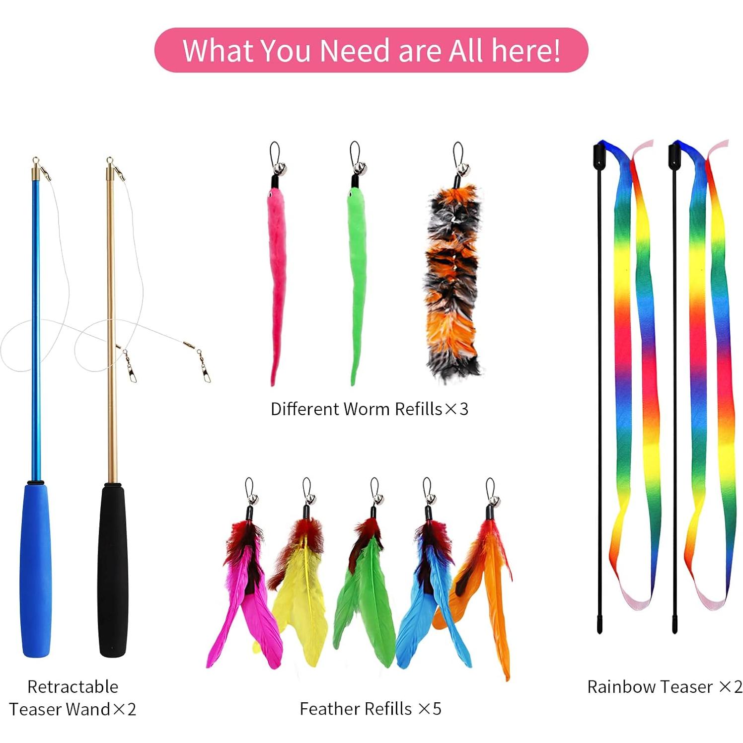 Set de Juguetes Interactivos para Gatos Sunshinetop 12PCS