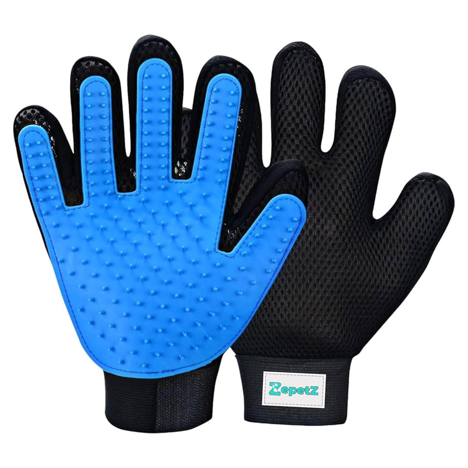 Guantes Quitapelos Multifuncionales ZepetZ - 1 Par Azul