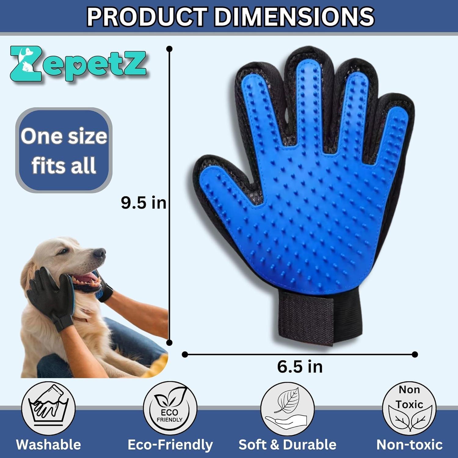 Guantes Quitapelos Multifuncionales ZepetZ - 1 Par Azul