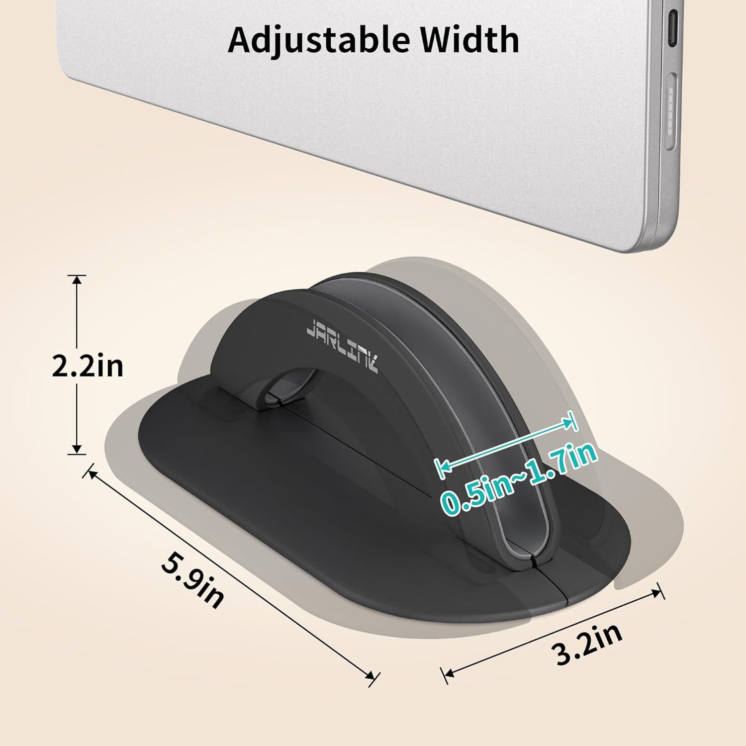 Soporte Vertical para Laptop JARLINK Ajustable Aluminio Negro