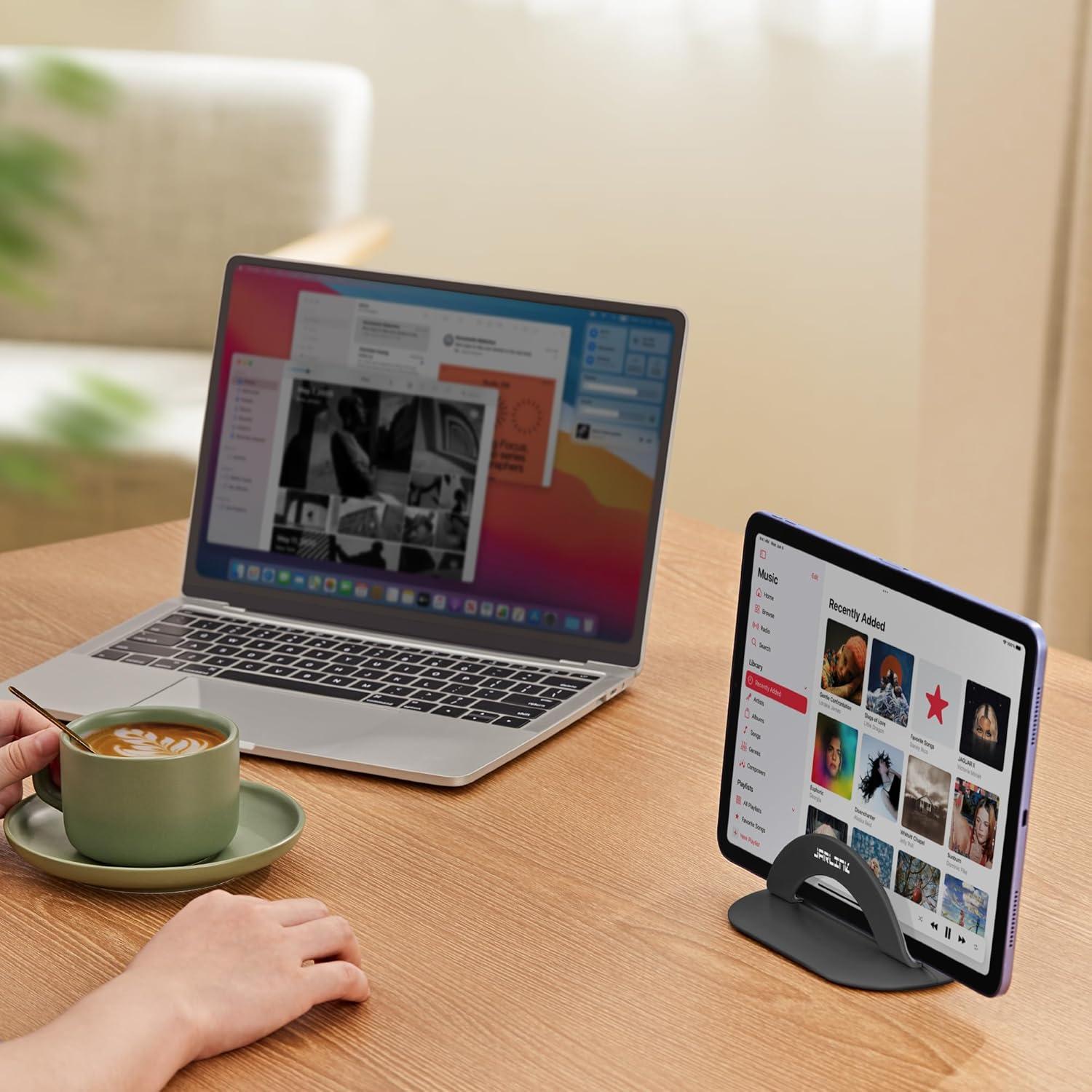 Soporte Vertical para Laptop JARLINK Ajustable Aluminio Negro