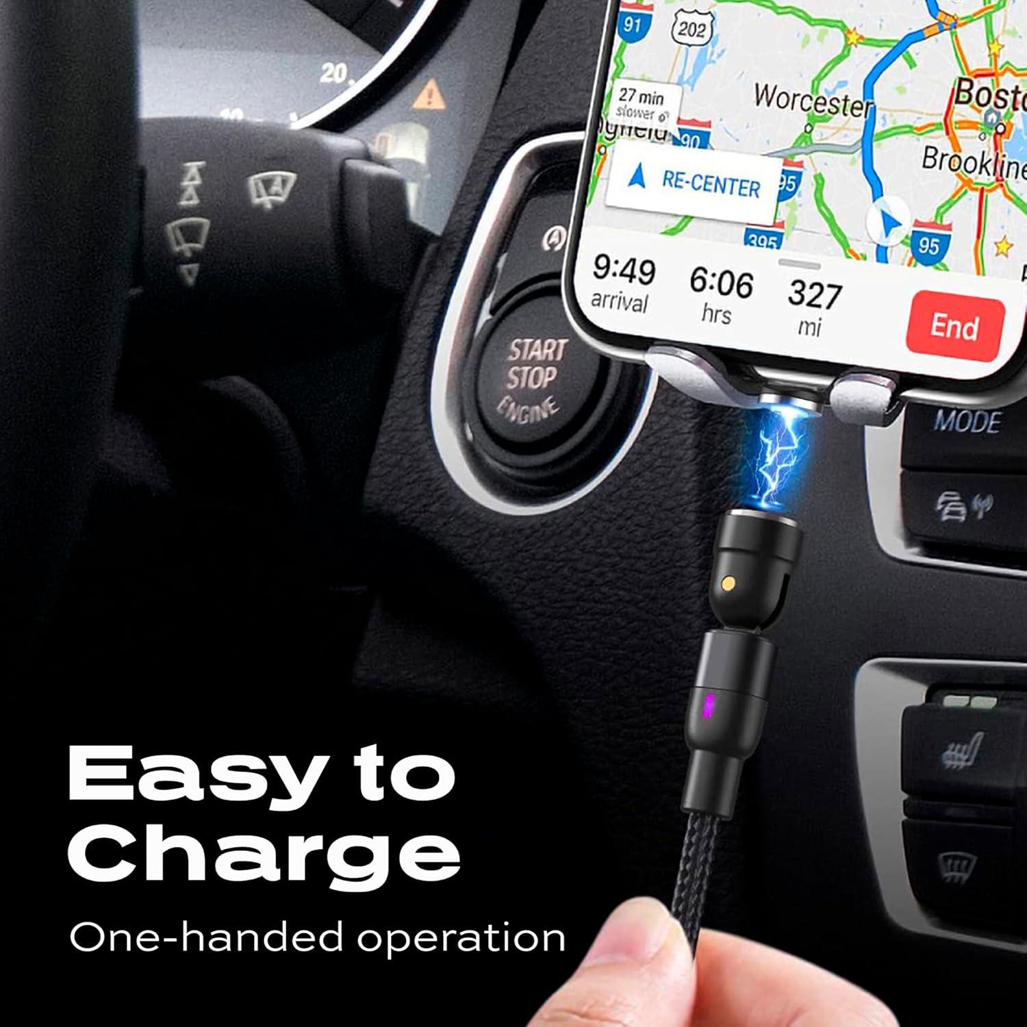 Cable de carga magnético Statik 360 - USB C, Micro USB, 1M