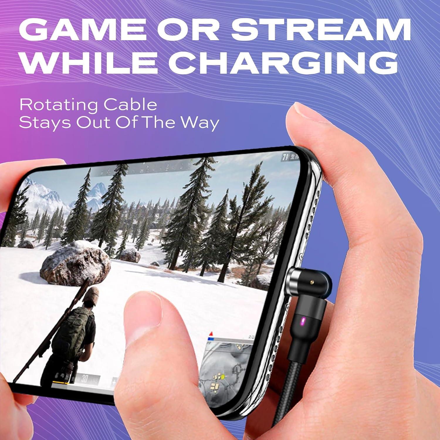 Cable de carga magnético Statik 360 - USB C, Micro USB, 1M