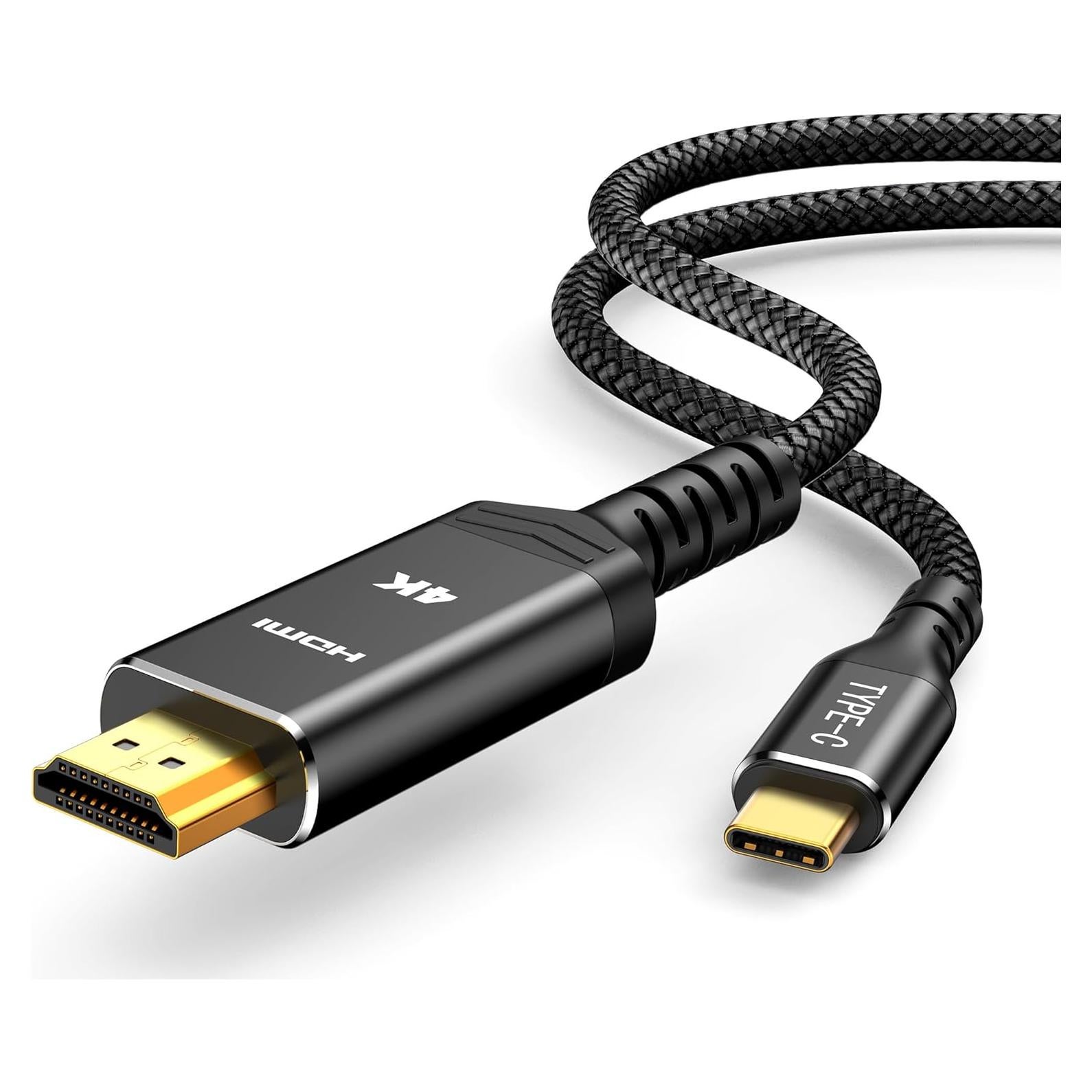 Cable USB C a HDMI 4K@60Hz Highwings 1.8m Negro