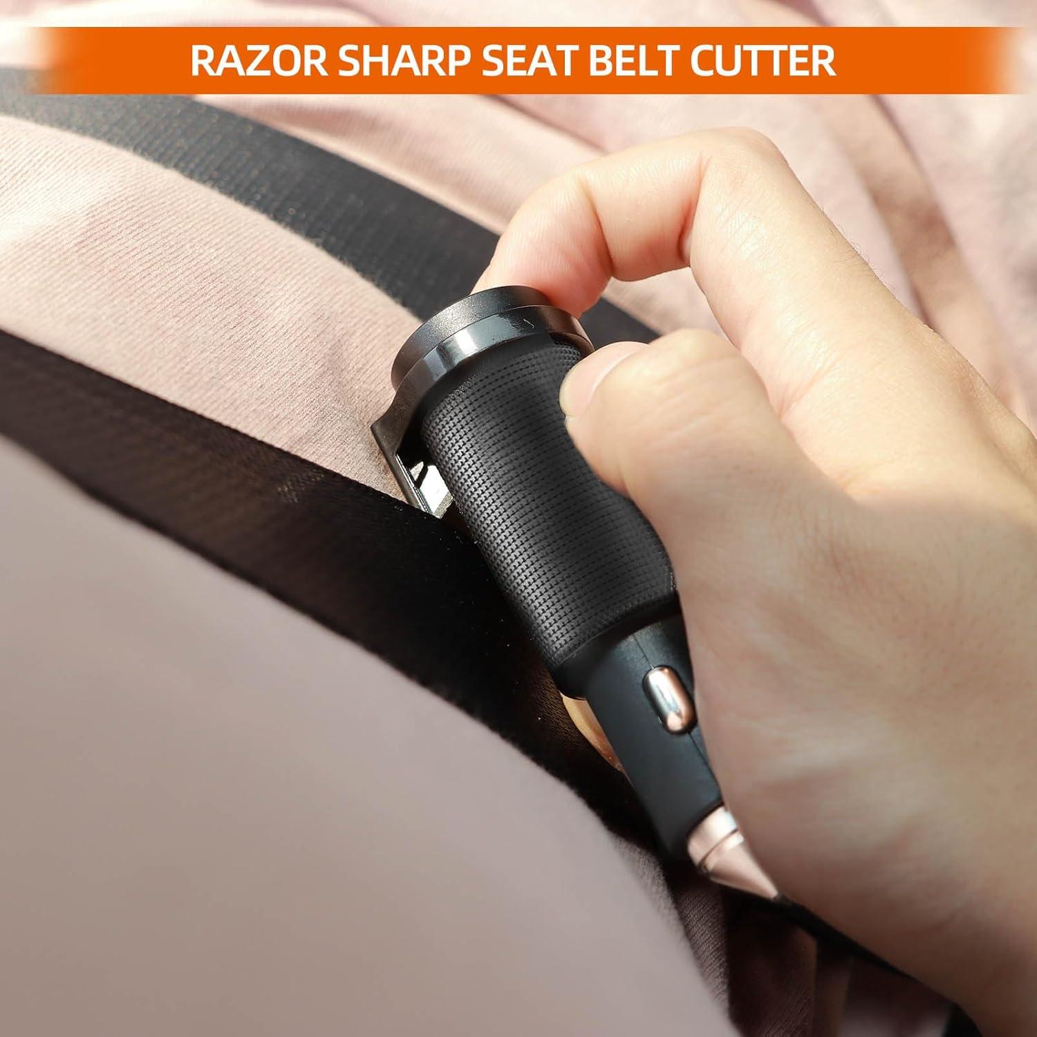 Kit de Emergencia 6 en 1 CINTHIA: Rompe Ventanas y Cargador USB