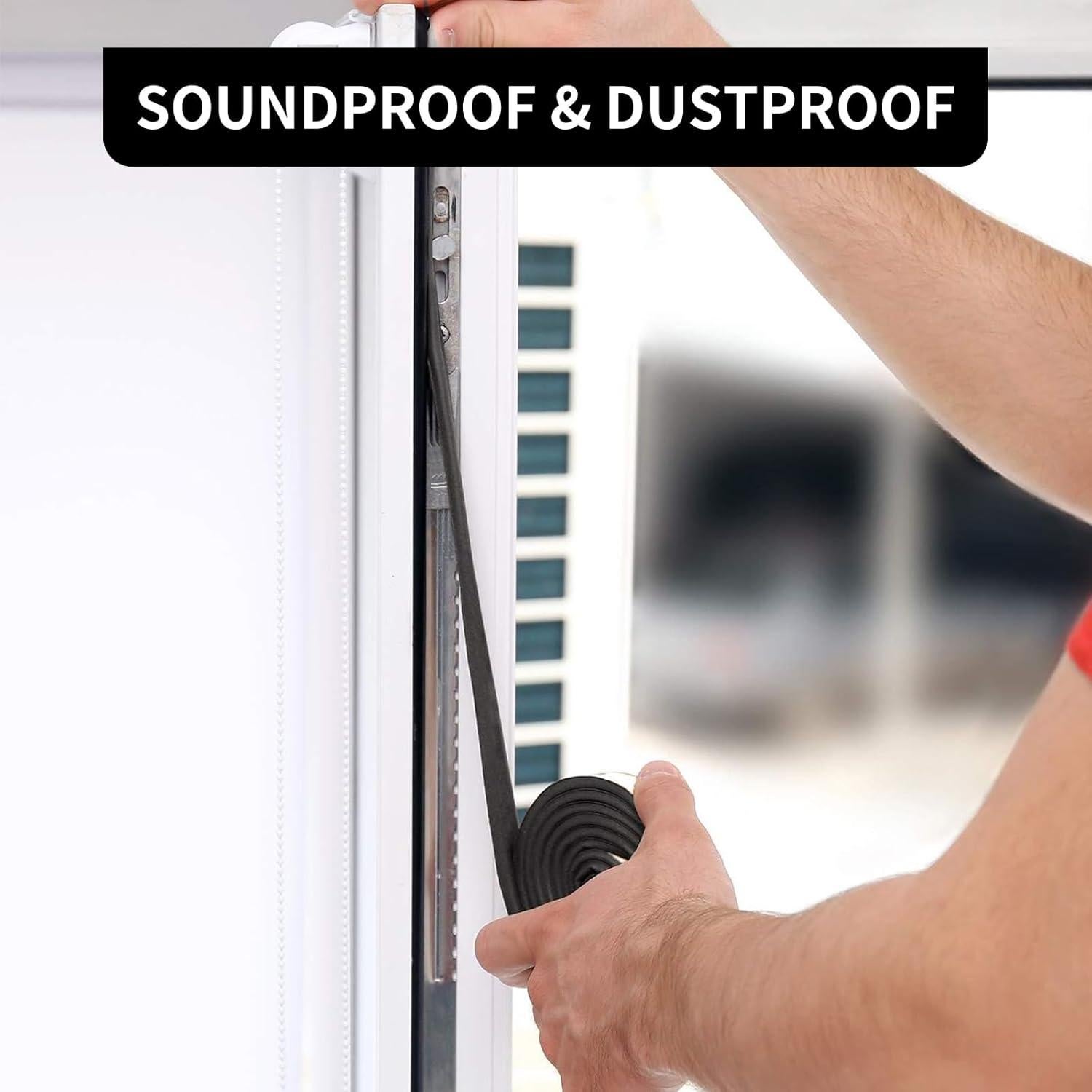 Sello de Puerta Aislante DDTCKHR 5 Rollos 40 m Negro