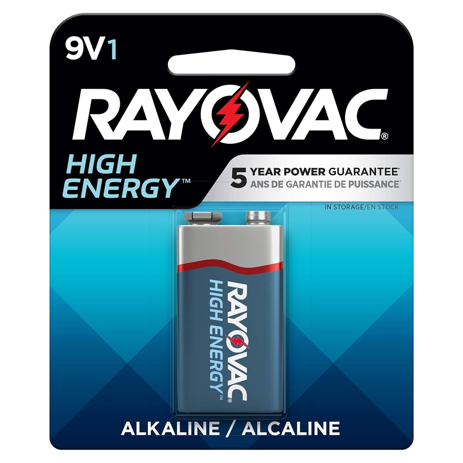 Baterías Alcalinas Rayovac 9V - Paquete de 1 Unidad