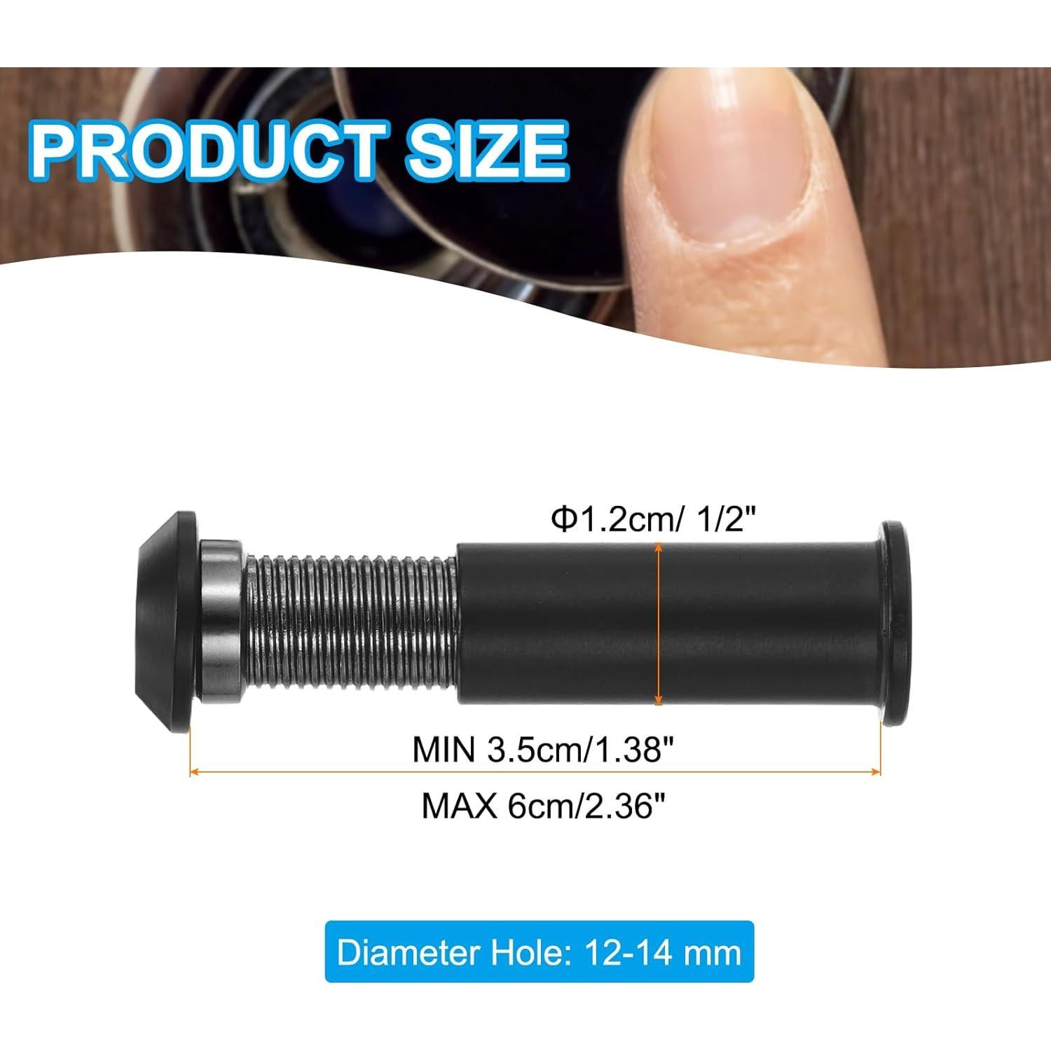 Mirilla de Puerta PATIKIL 160 Grados para Puertas 35-60 mm