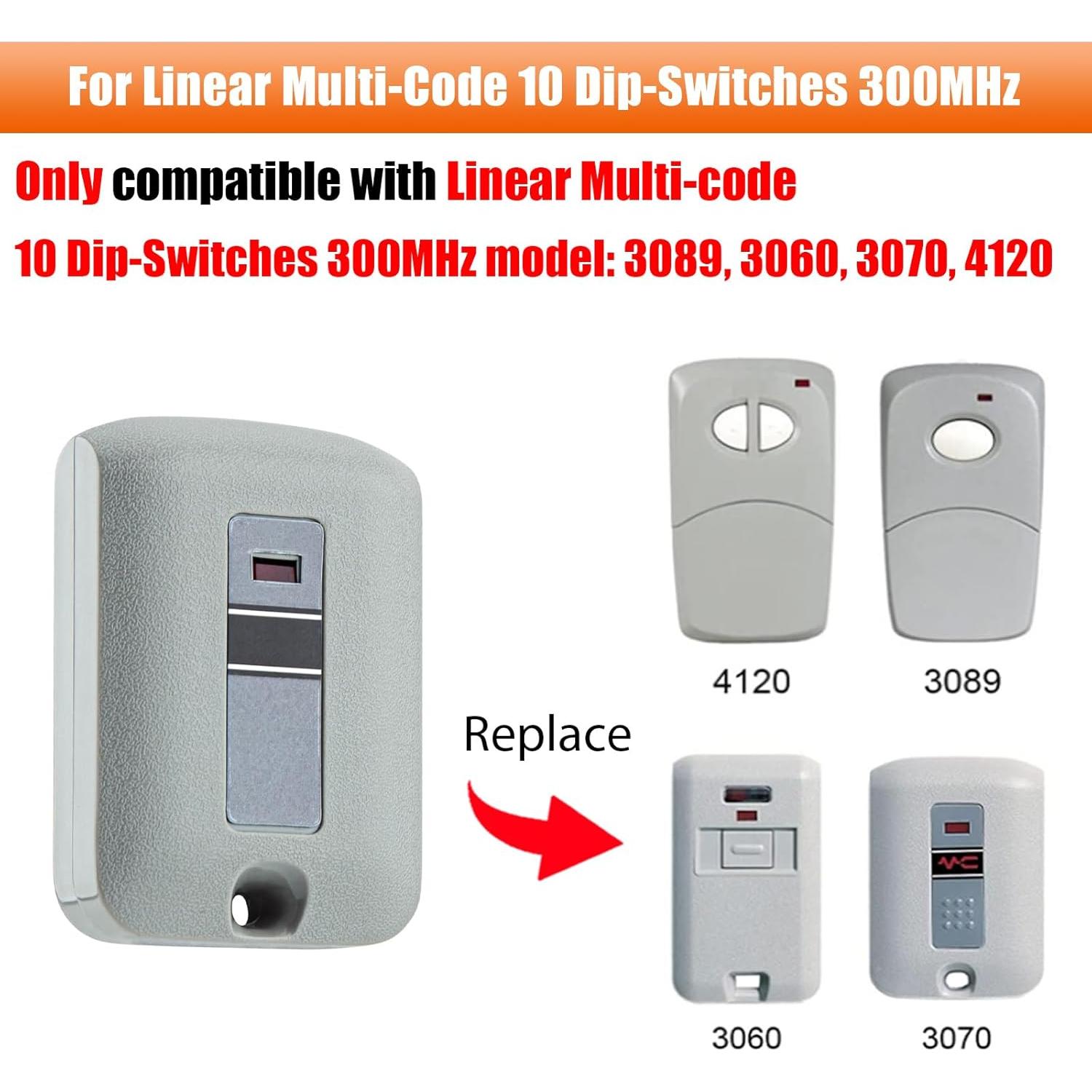 Transmisor de Llave LAWOHO MCS307010 300MHz 10 Interruptores DIP