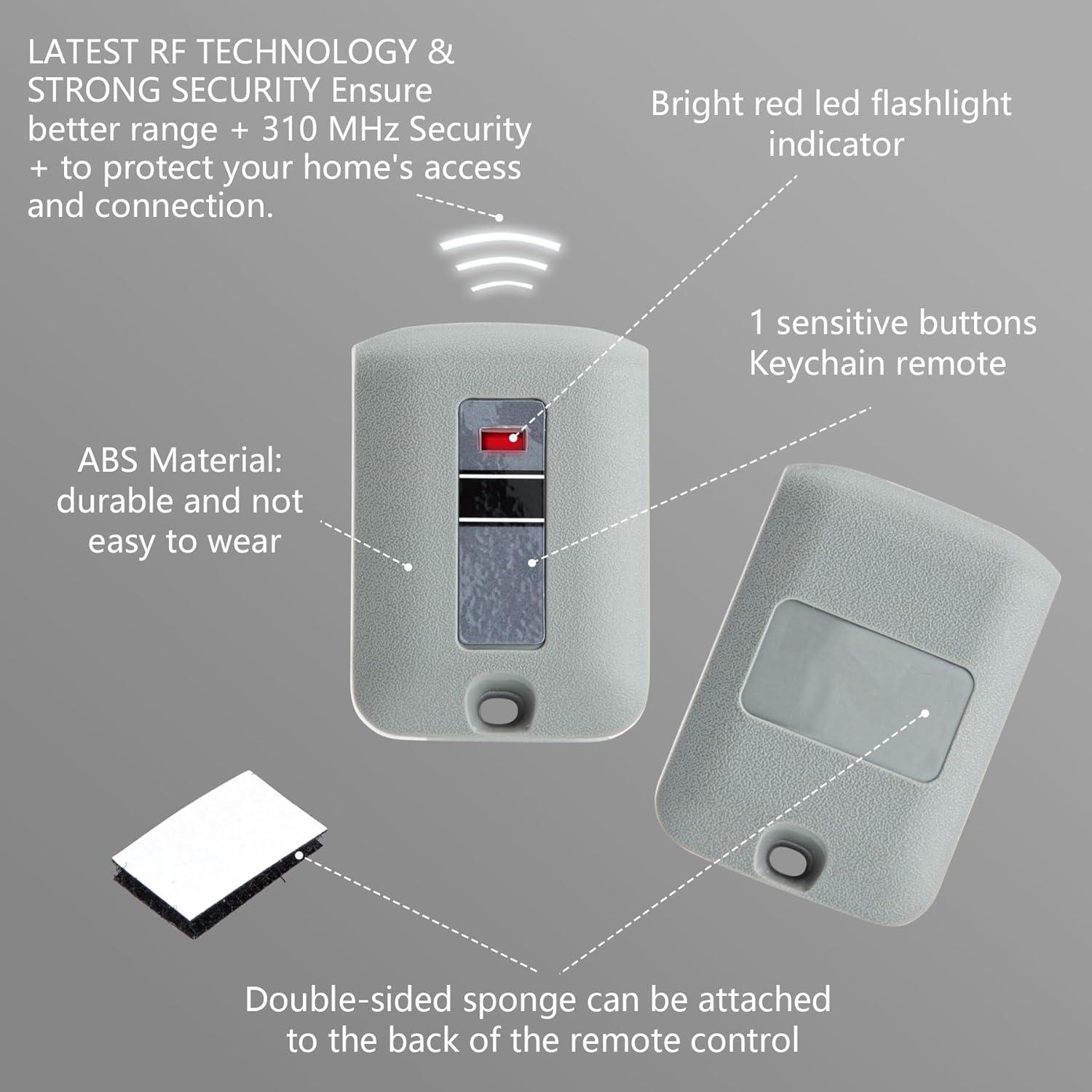 Transmisor de Llave LAWOHO MCS307010 300MHz 10 Interruptores DIP