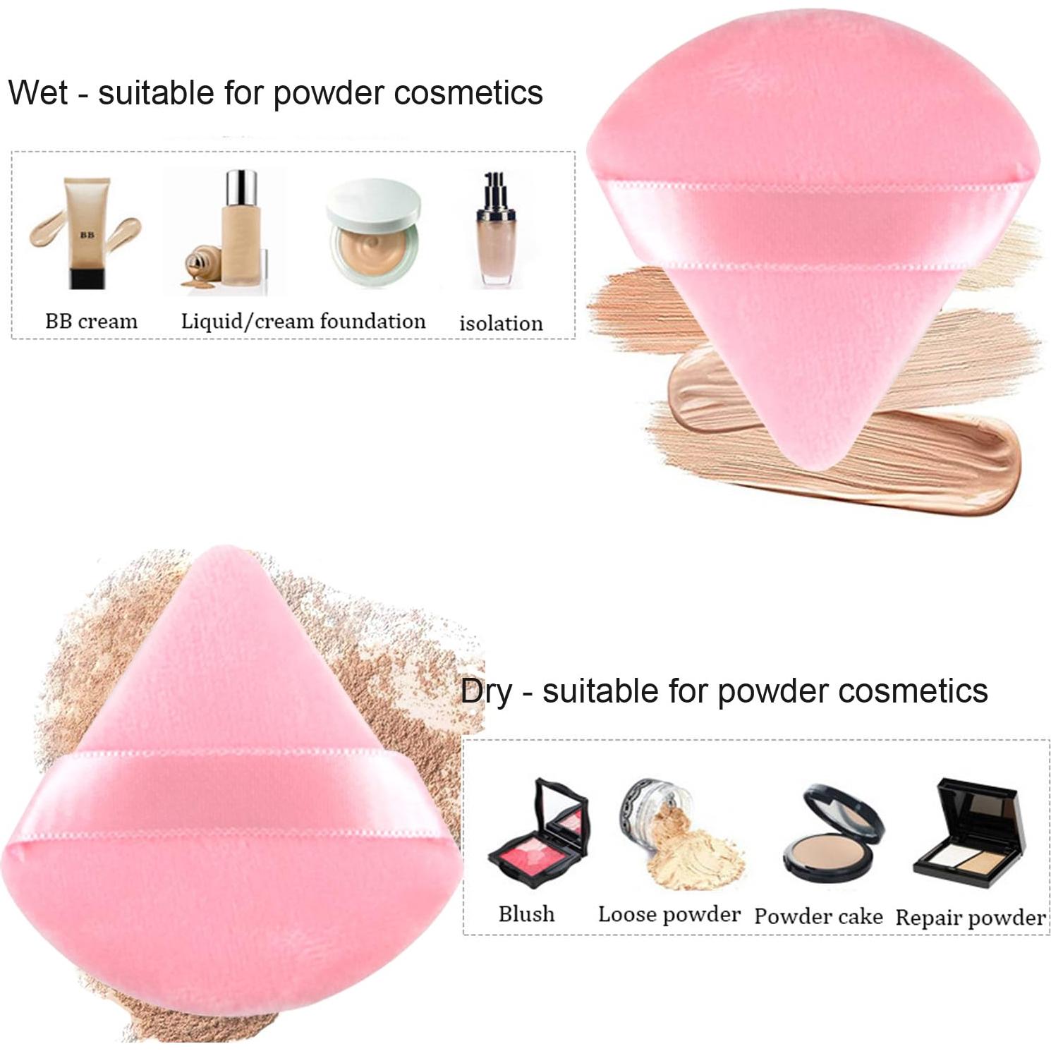 24 Esponjas de Maquillaje Triangulares LUOTIVON - Terciopelo Suave