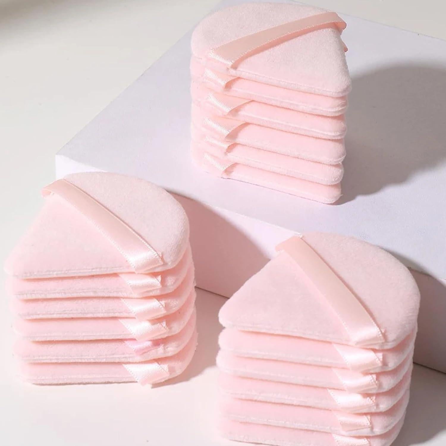 24 Esponjas de Maquillaje Triangulares LUOTIVON - Terciopelo Suave