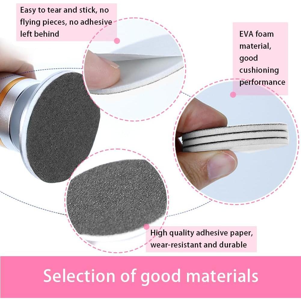 Juego de 60 Discos de Lija para Removedor de Callos HayZBao - 30 Grano Fino y 30 Grano Grueso