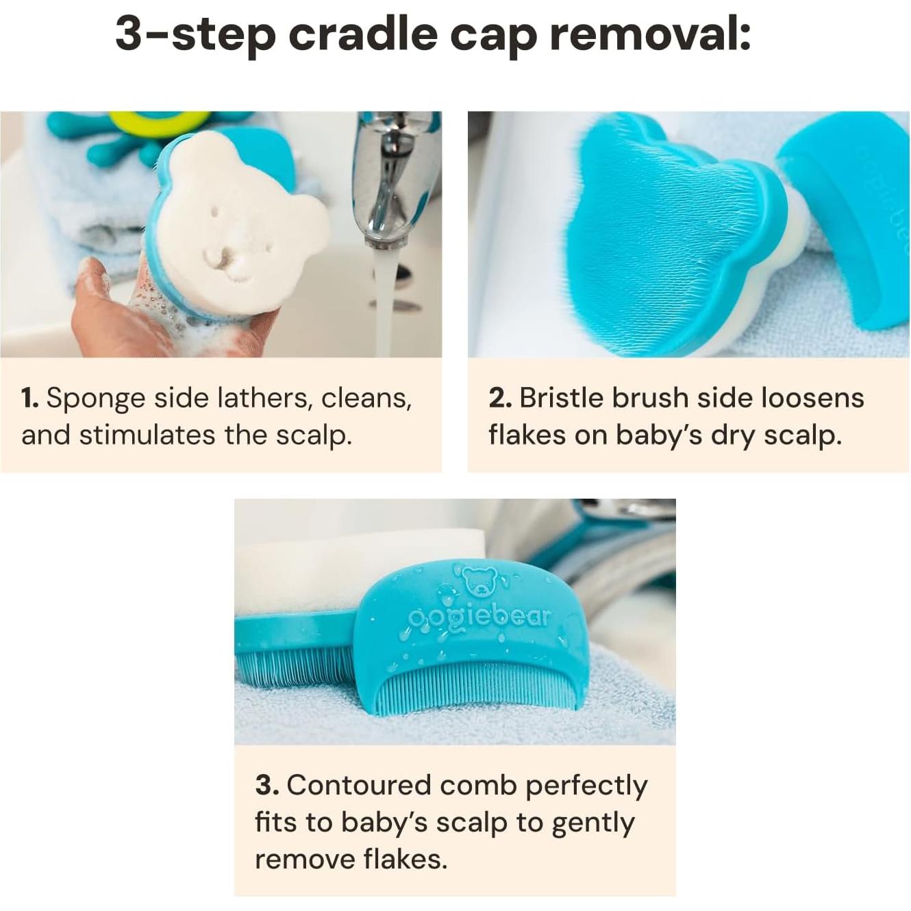 Kit de Cepillo para Costra Láctea Oogiebear - Cuidado Suave Bebés