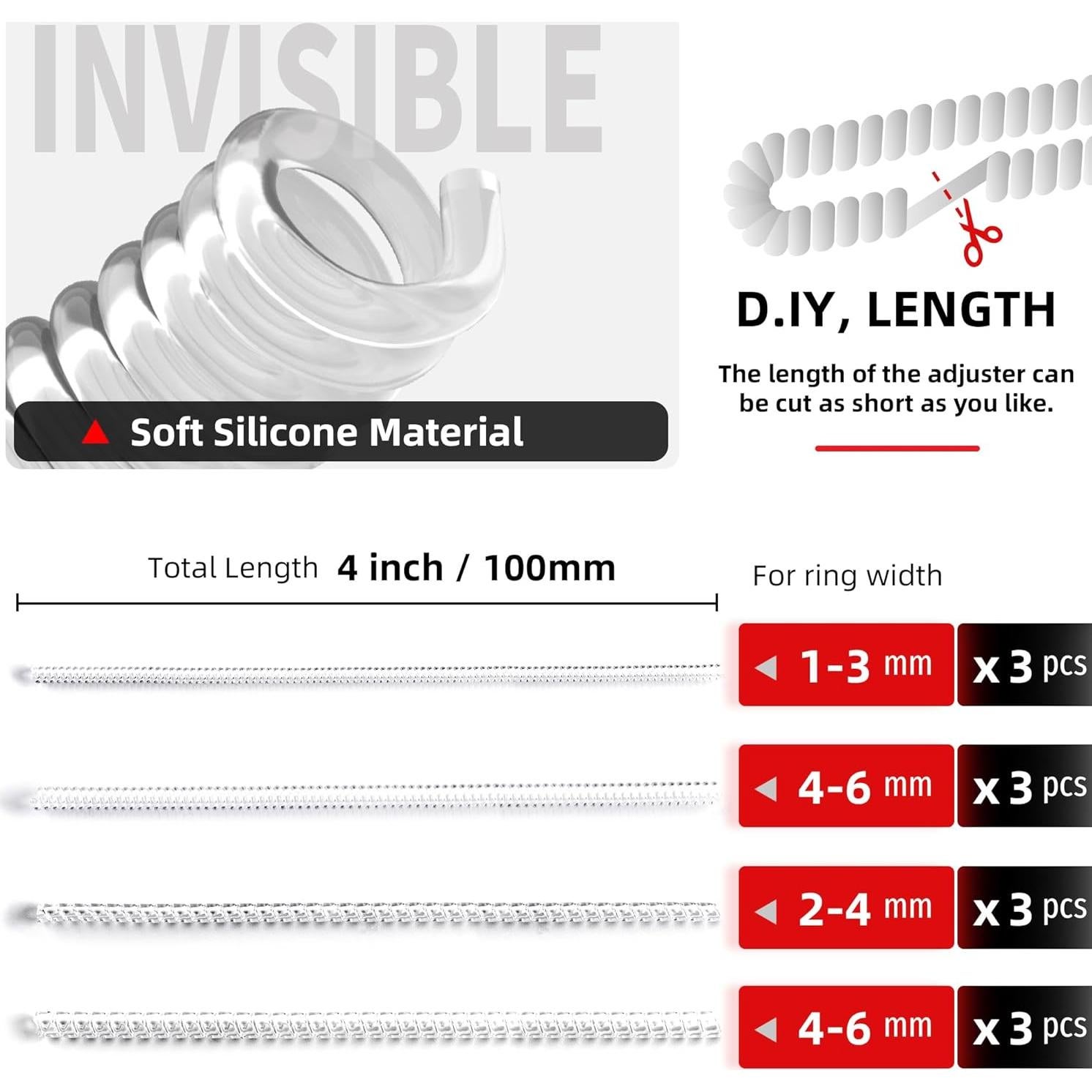 Ajustadores de Anillos de Silicona Omilly - Paquete de 12
