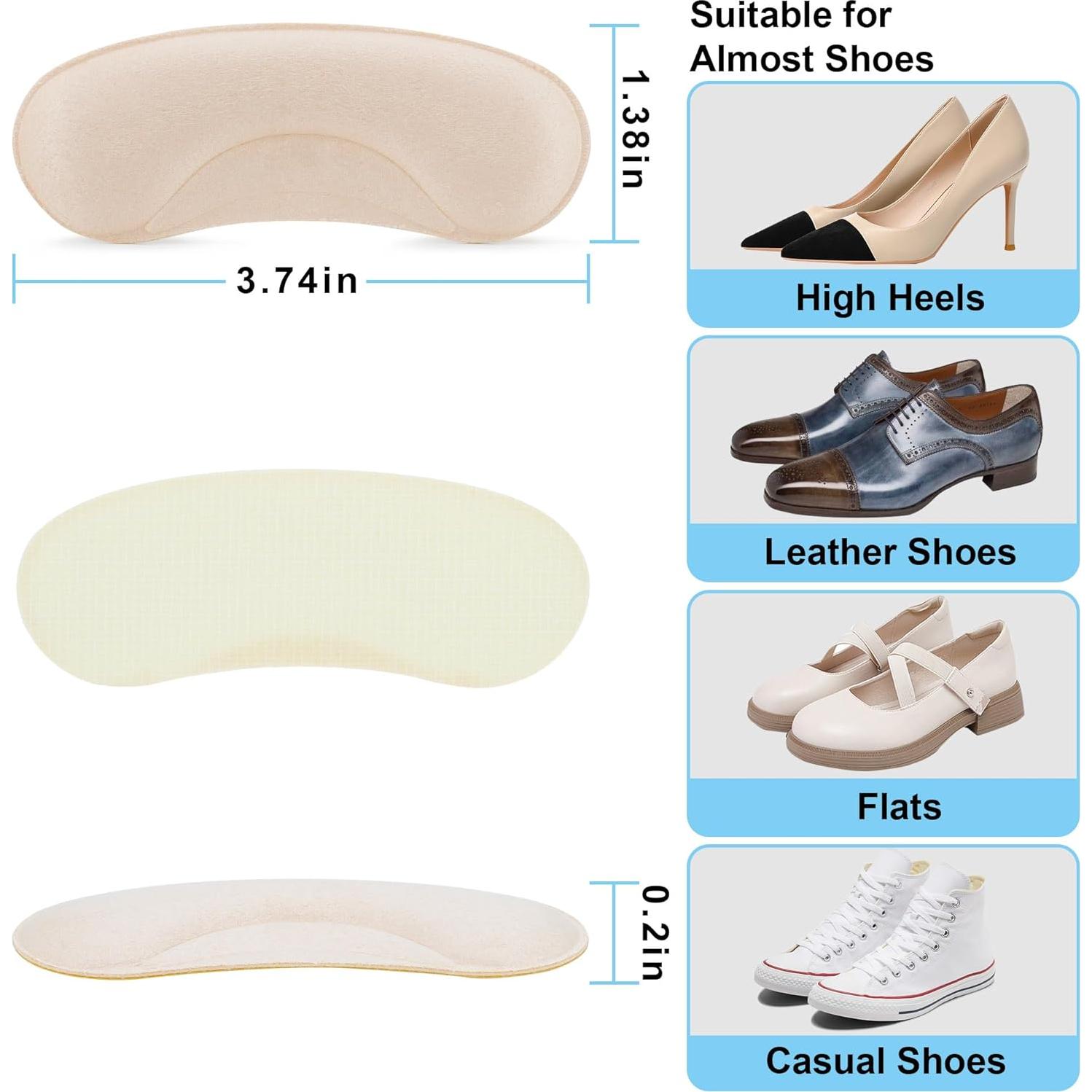 6 Pares Almohadillas Talones Antideslizantes Comfowner Albaricoque