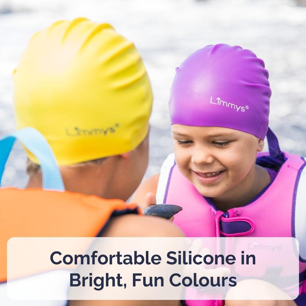 Gorro de Natación Limmys para Niños - Silicona Azul, Talla Única