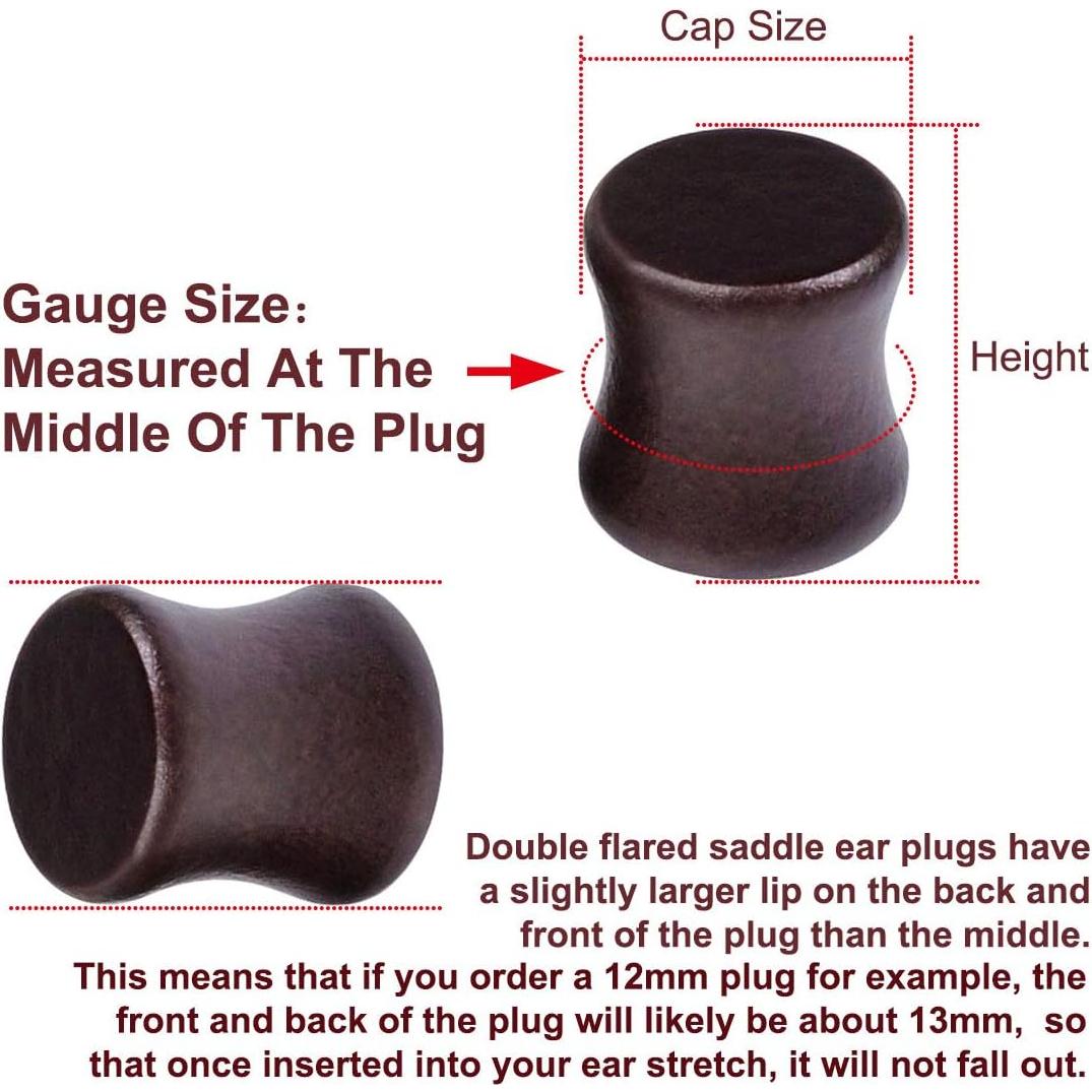 Set de Tapones para Oreja PiercingJ - 16 Pares Mixtos 8-14mm