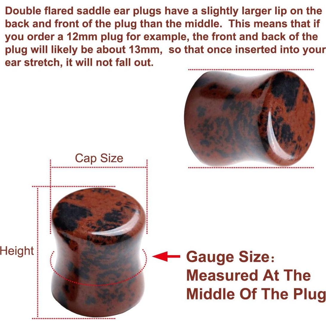 Set de Tapones para Oreja PiercingJ - 16 Pares Mixtos 8-14mm