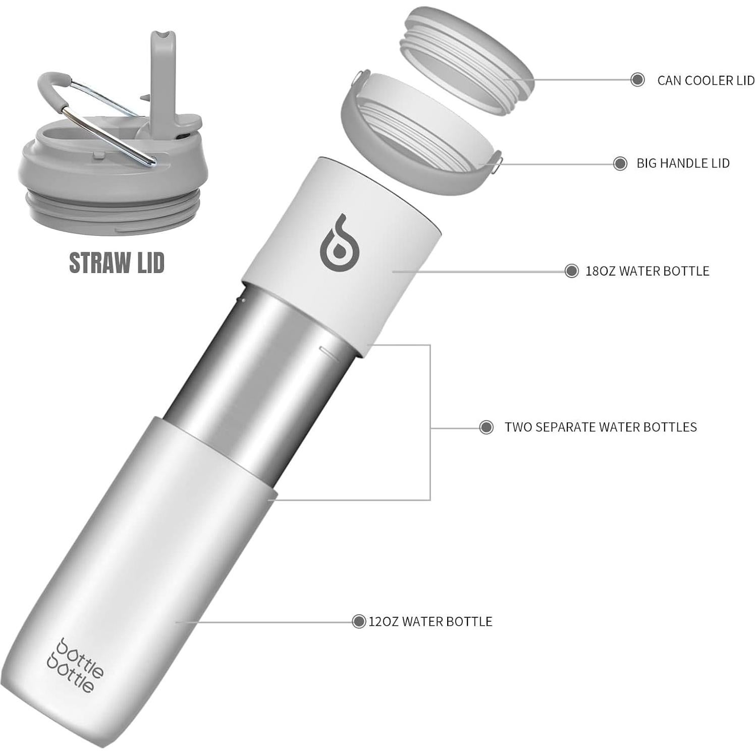 Botella de Agua Mágica BOTTLE BOTTLE 0.5L Gris