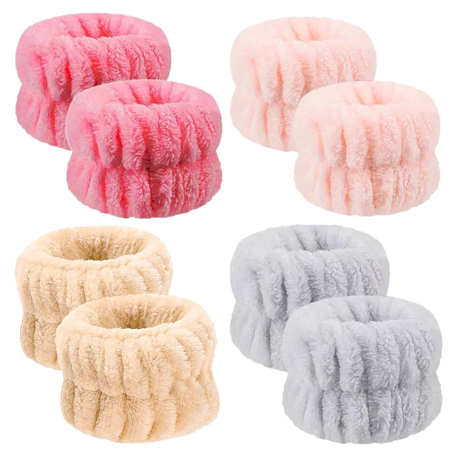 Set de 8 Pulseras de Microfibra Anmieciu para Lavar la Cara