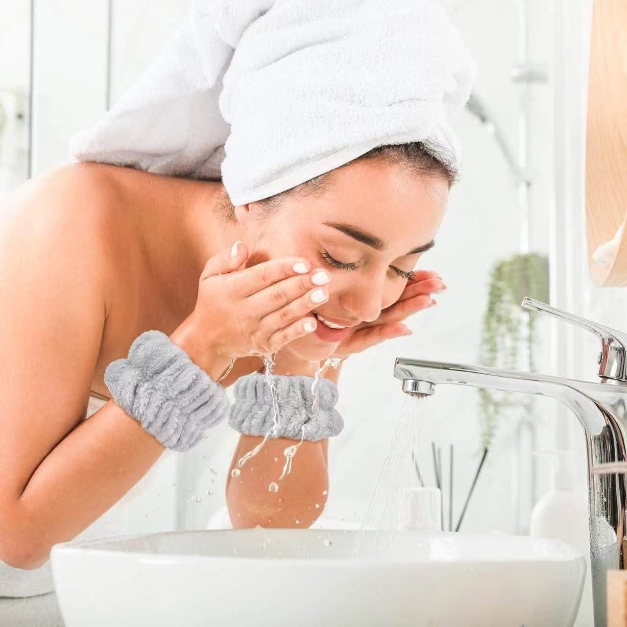 Set de 8 Pulseras de Microfibra Anmieciu para Lavar la Cara