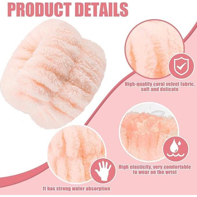 Set de 8 Pulseras de Microfibra Anmieciu para Lavar la Cara