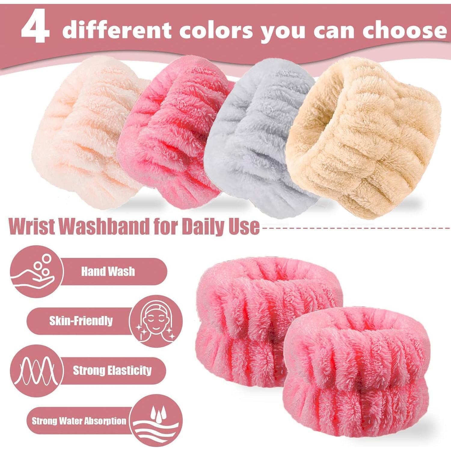 Set de 8 Pulseras de Microfibra Anmieciu para Lavar la Cara