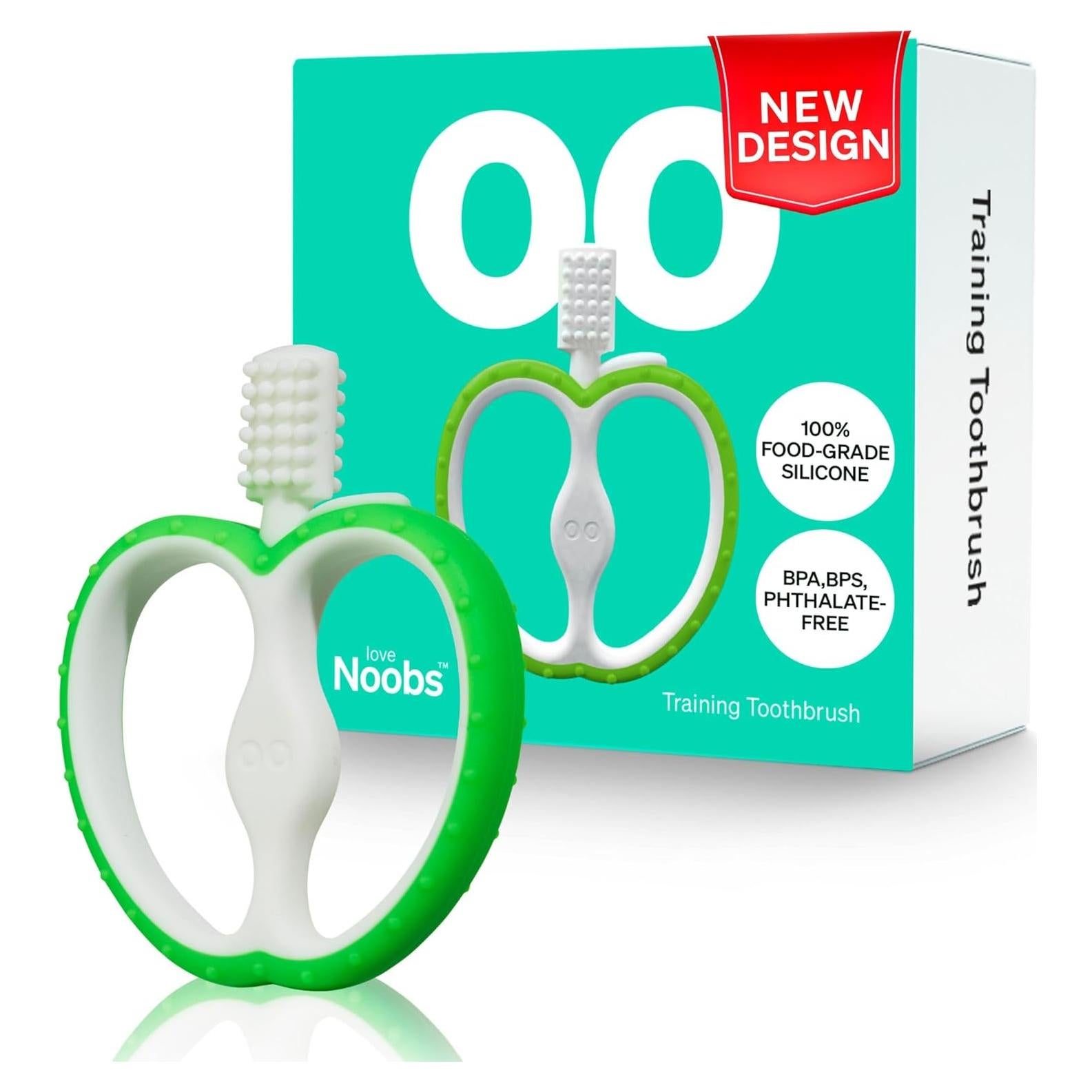 Cepillo de Dientes para Bebés LoveNoobs Verde 4-12 Meses