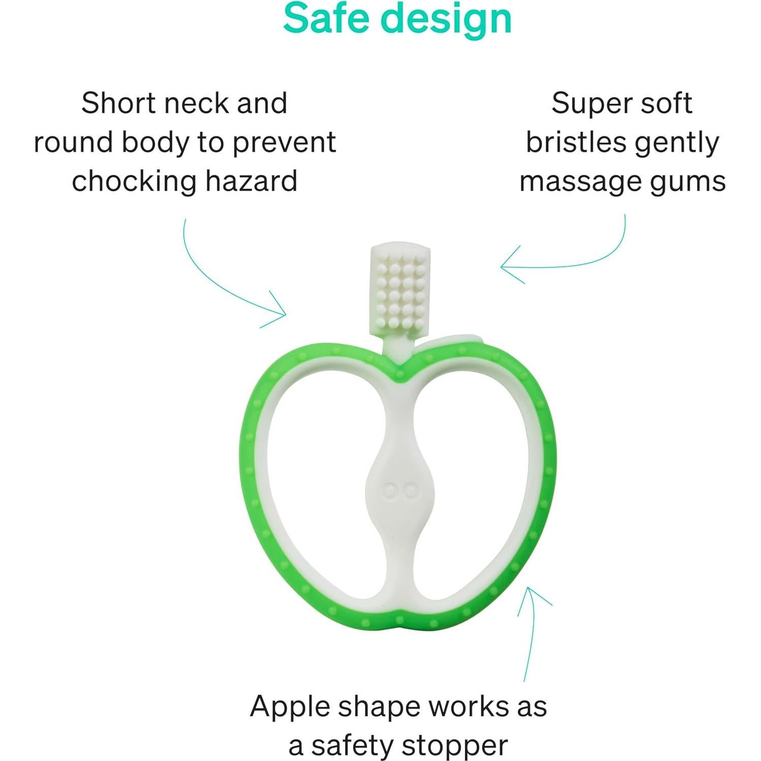 Cepillo de Dientes para Bebés LoveNoobs Verde 4-12 Meses