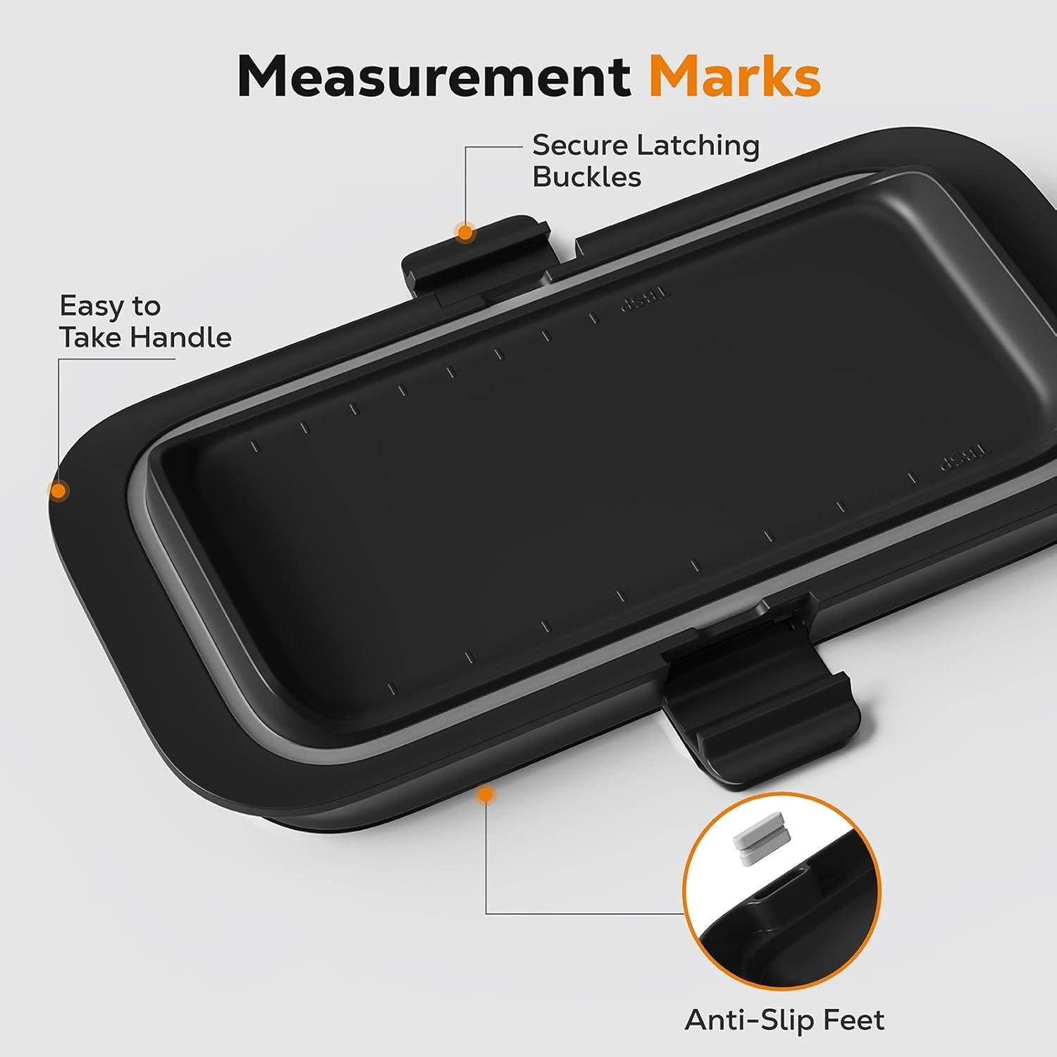 Plato de Mantequilla Hermético Pisol Grande 250g Negro