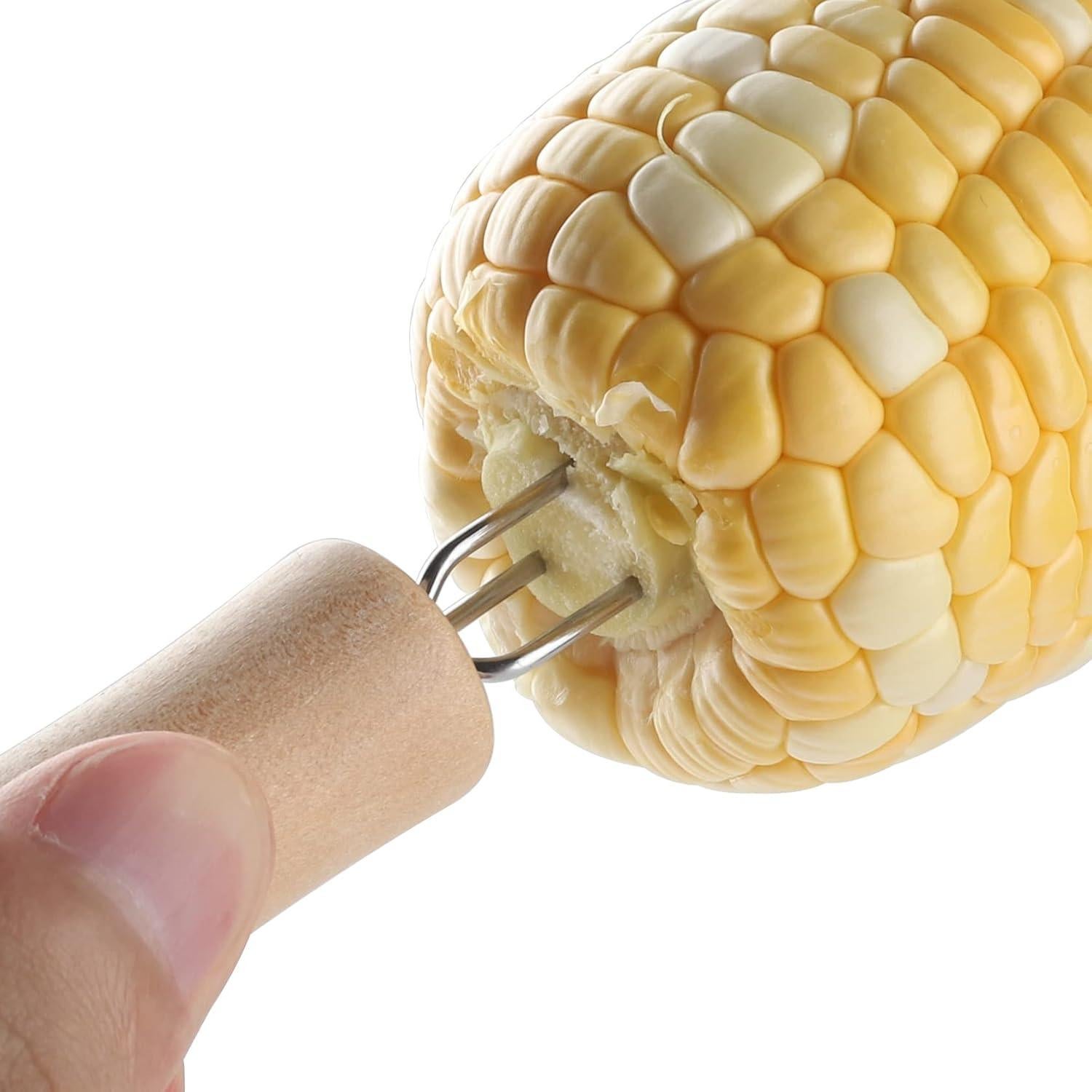 Juego de 12 Sujetadores de Mazorcas de Maíz CHWAIKA Acero Inoxidable