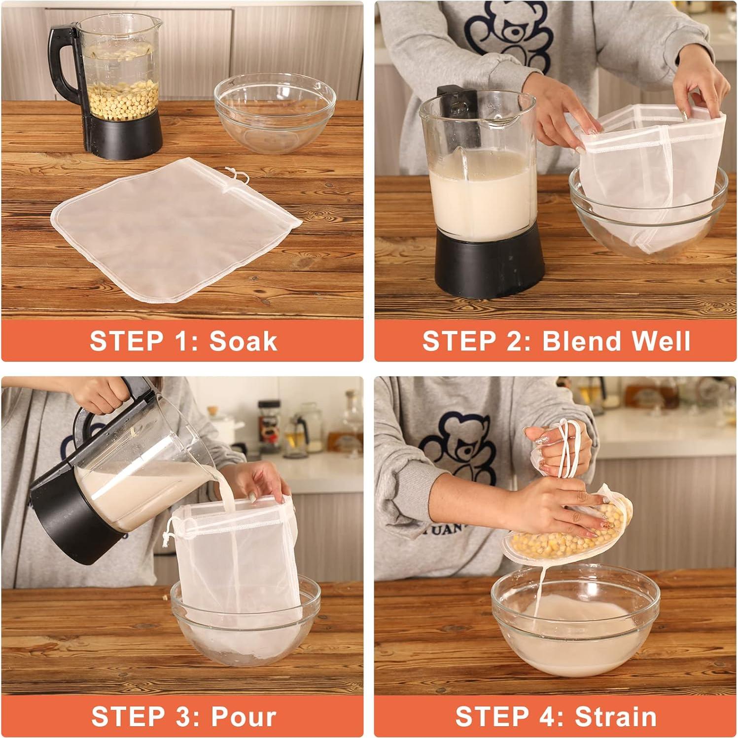 Kimmama Bolsa de Leche de Nueces 2 Pack 30.48x30.48cm Nylon