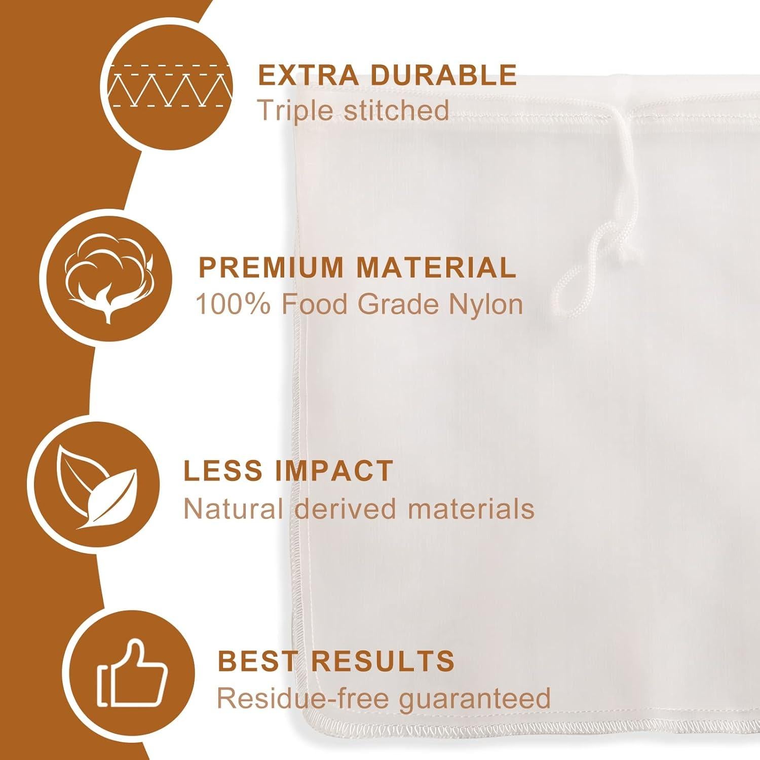 Kimmama Bolsa de Leche de Nueces 2 Pack 30.48x30.48cm Nylon