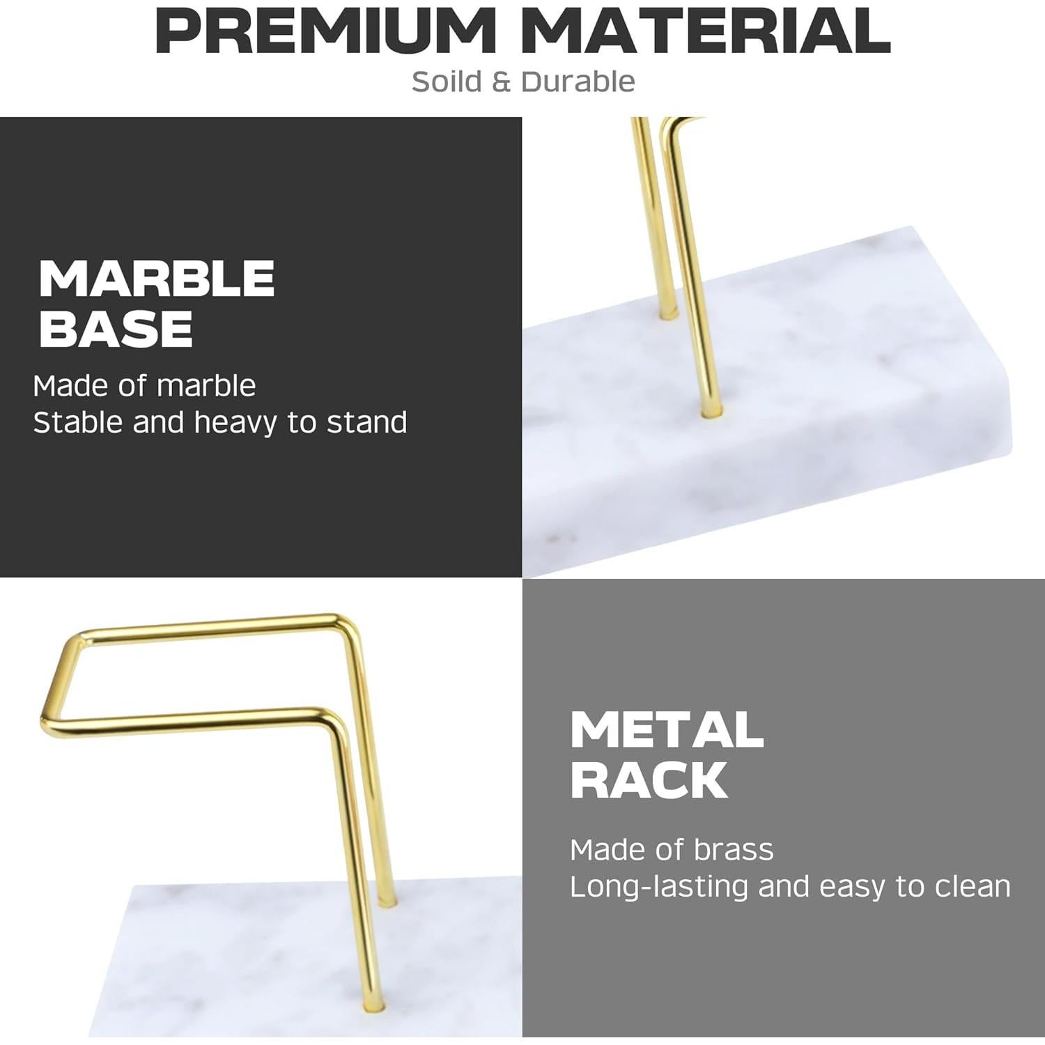 Soporte para Filtros de Café PUNNIO de Mármol y Latón 14cm