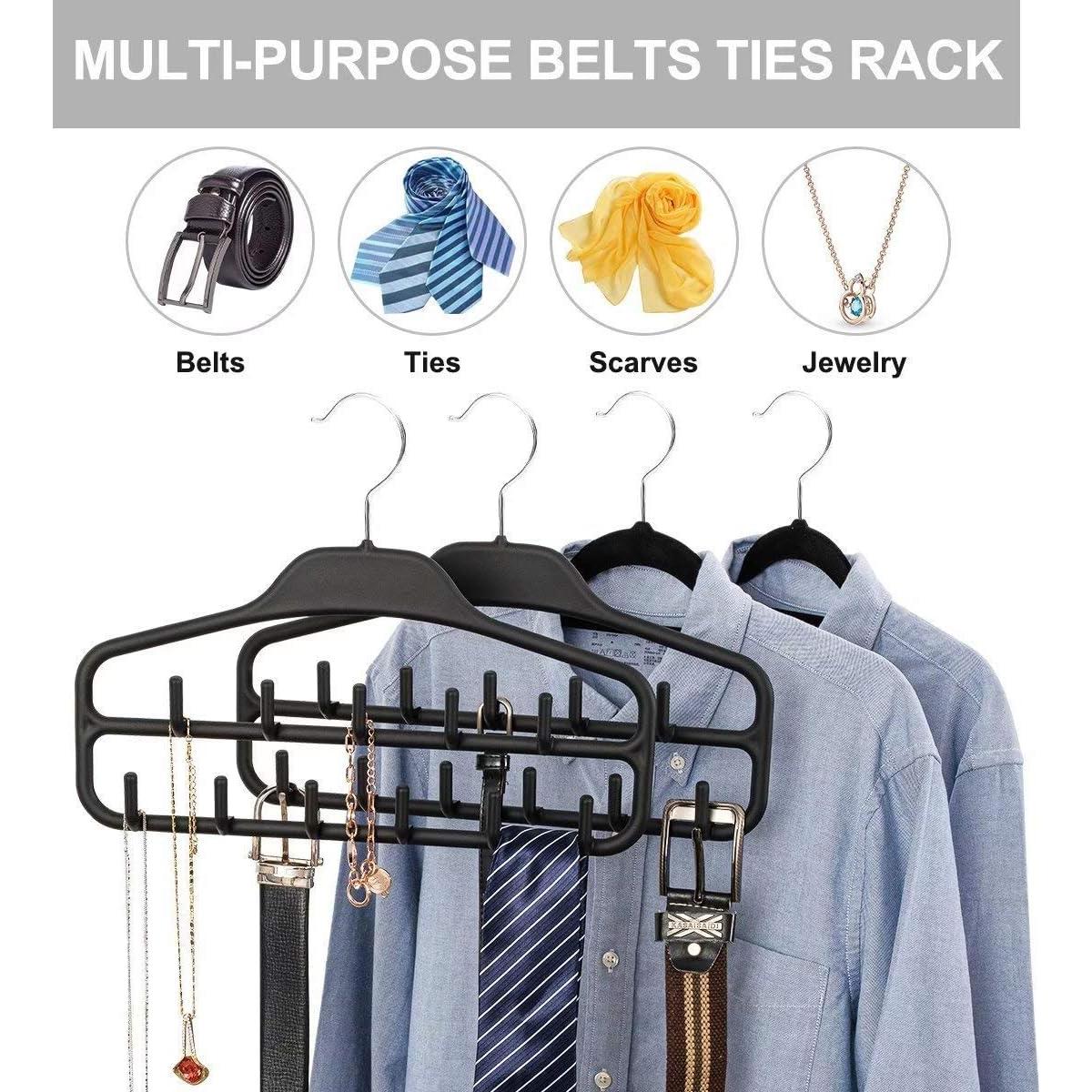 Organizador de Perchas para Cinturones FairyHaus 2 Pack Negro