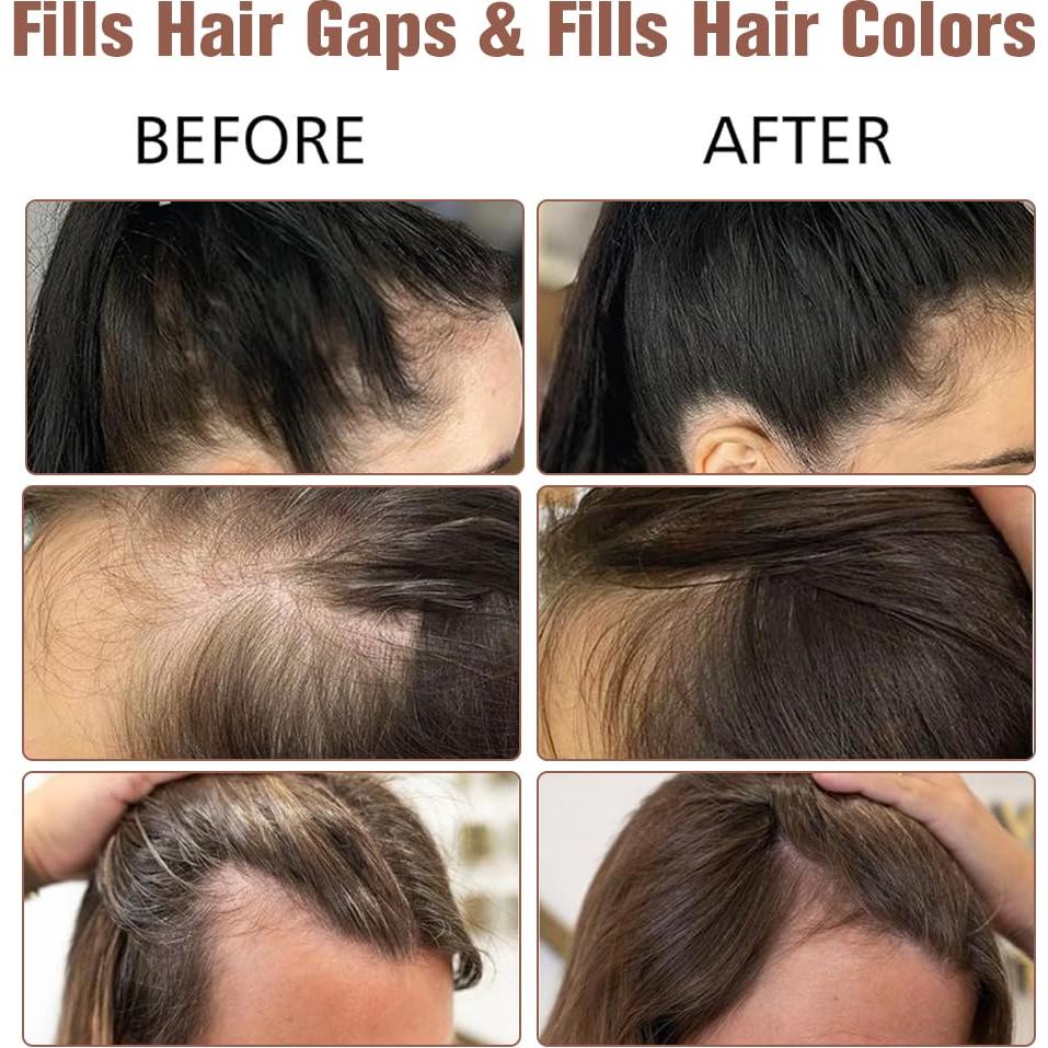 Juego de Polvo para Raíces y Brocha - Corrector de Canas #03-Negro