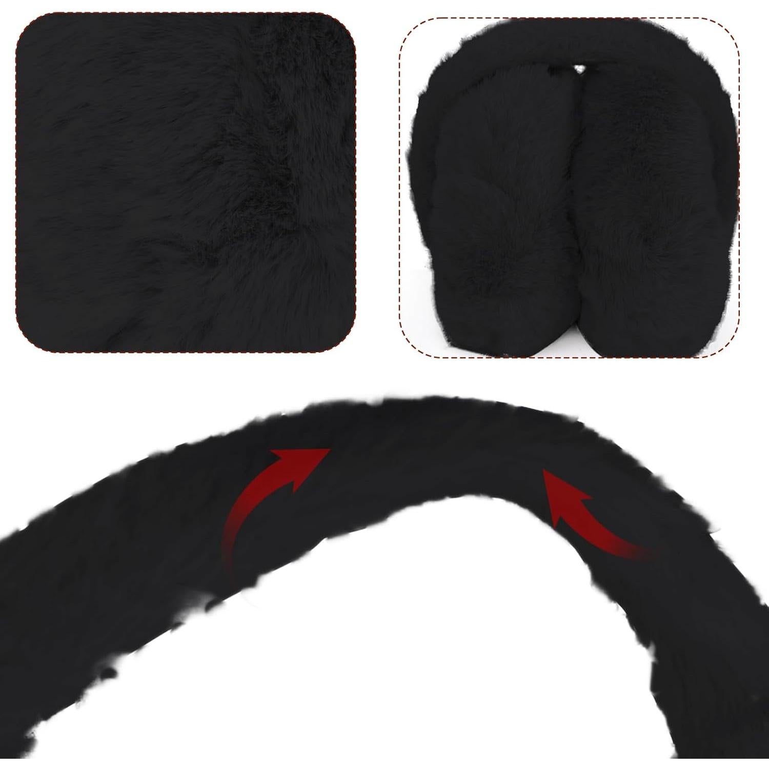 Diadema de Orejeras Plegable Duxesuk para Invierno - Negro