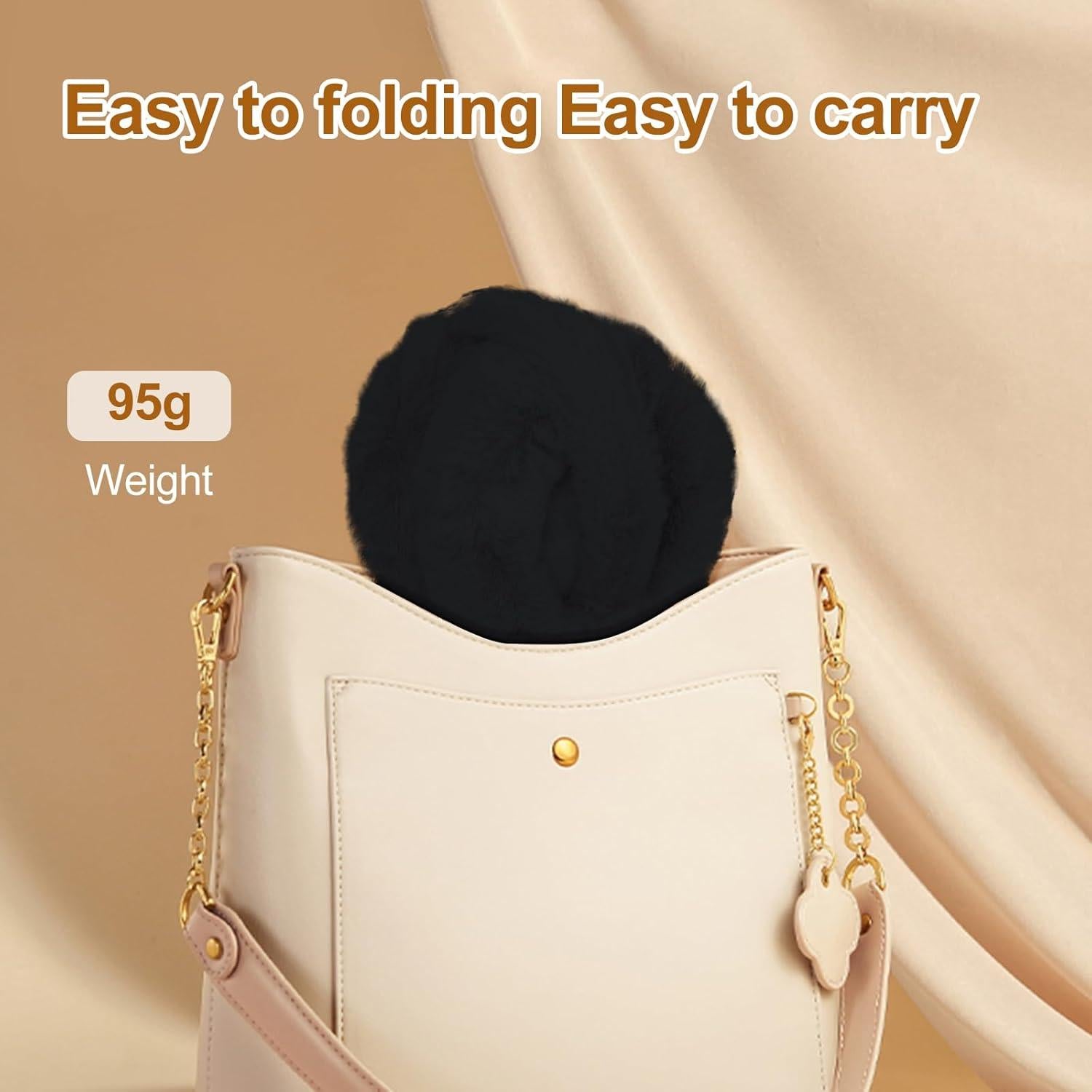 Diadema de Orejeras Plegable Duxesuk para Invierno - Negro