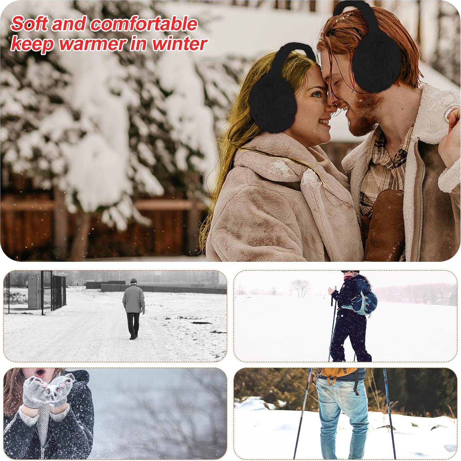 Diadema de Orejeras Plegable Duxesuk para Invierno - Negro