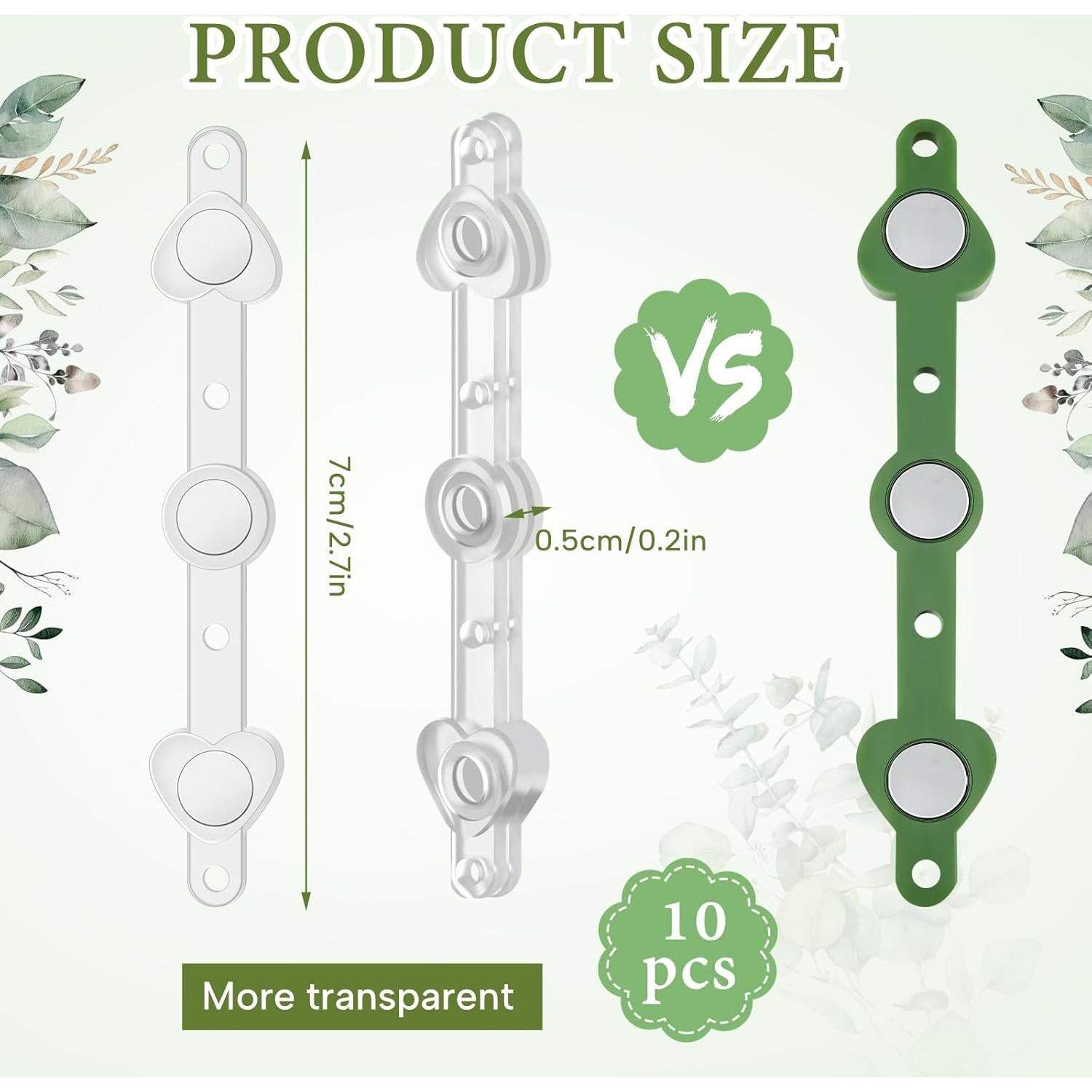 Waydress 10 Pares de Pines Magnéticos para Corsage Transparente