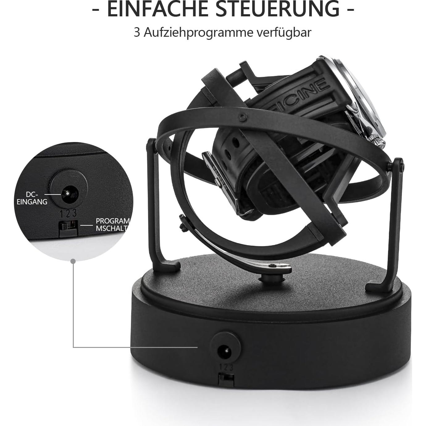 Winder de Reloj DEWEGER Orbit Unisex Motor Silencioso 30.3x19.4cm