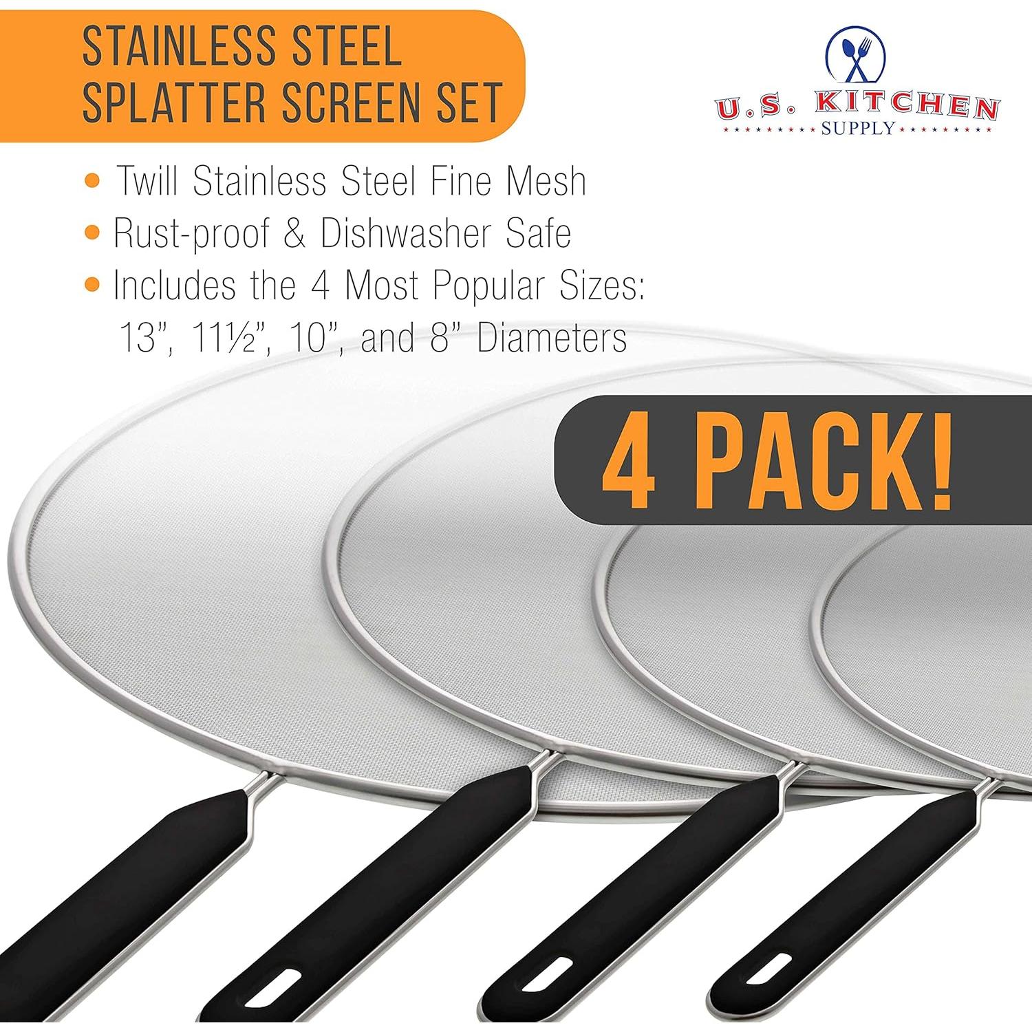 Juego de 4 Pantallas Antisalpicaduras U.S. Kitchen 33-20 cm