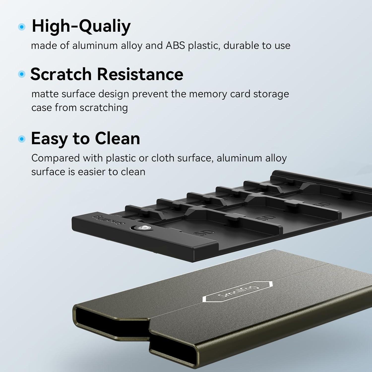 Estuche Antichoque para Tarjetas de Memoria SmallRig 2832B - Gris