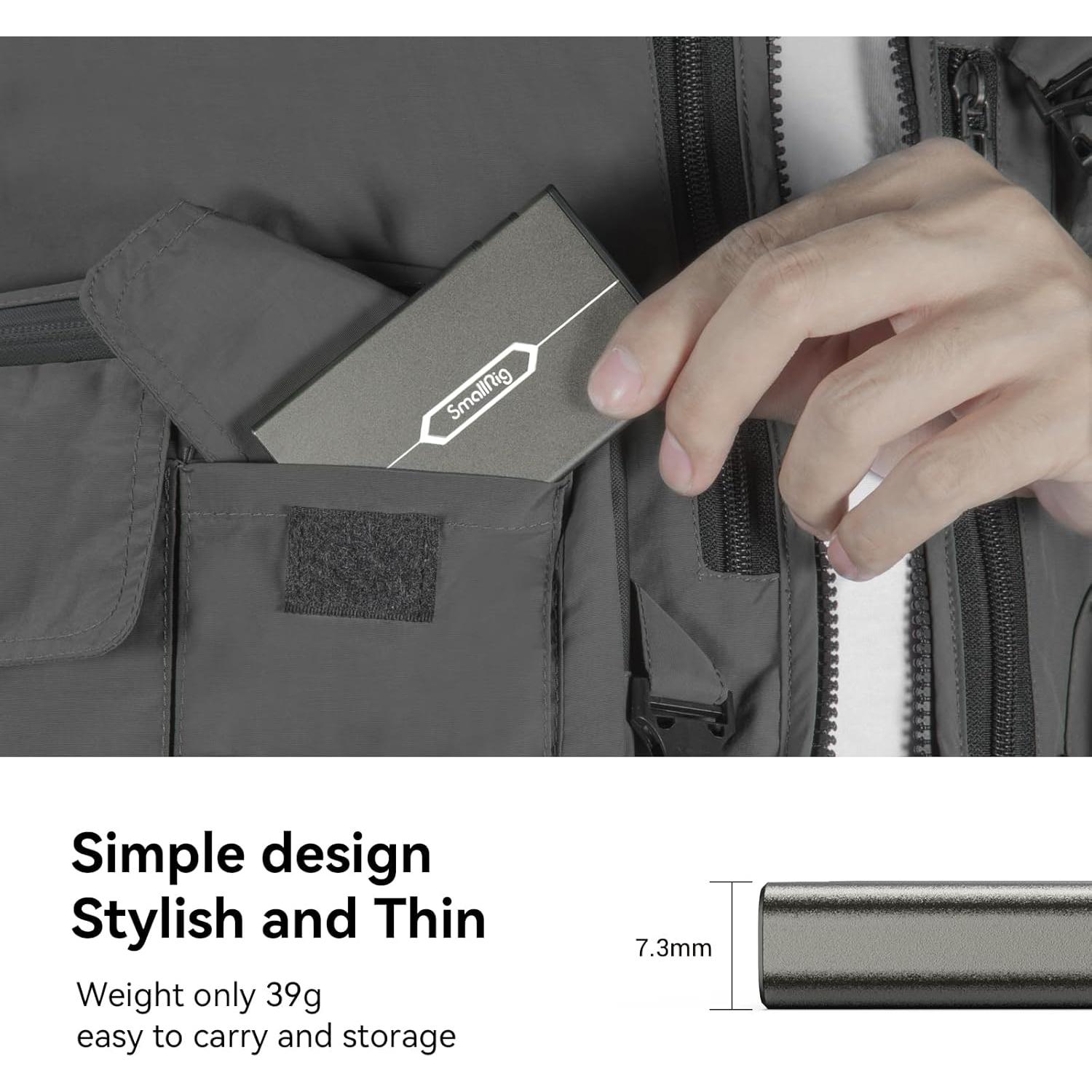 Estuche Antichoque para Tarjetas de Memoria SmallRig 2832B - Gris