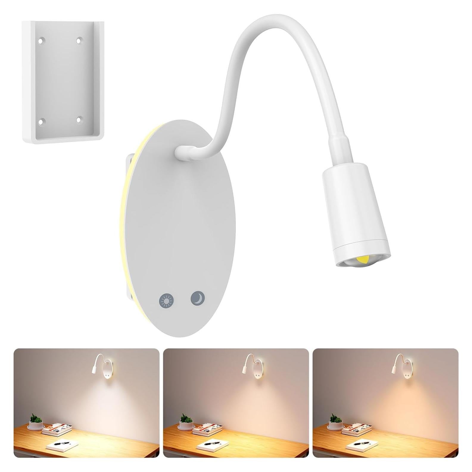 Luz de lectura Jowbeam recargable 360° con 3 colores